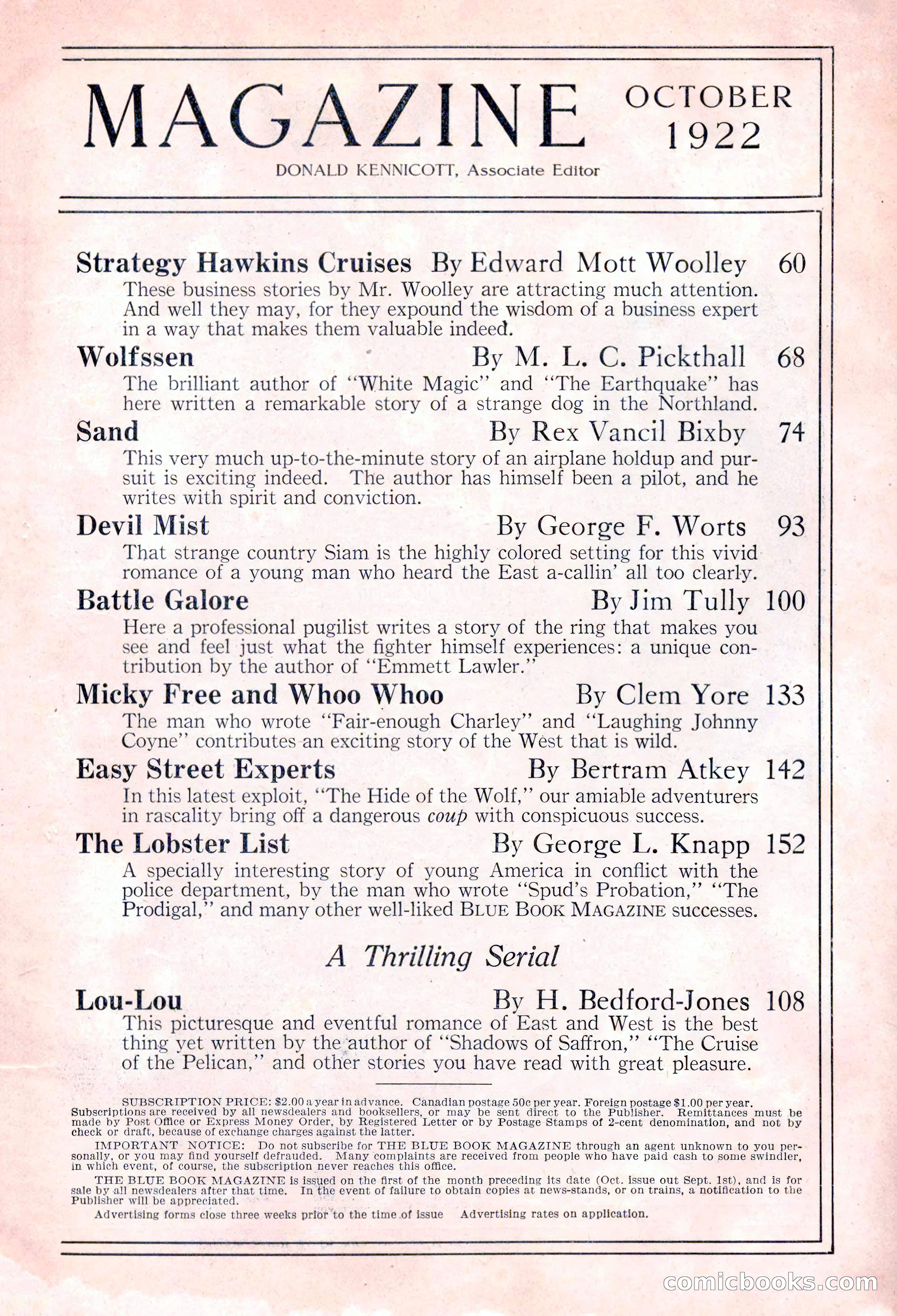 The Blue Book Magazine, October 1922 — page 5 of 212