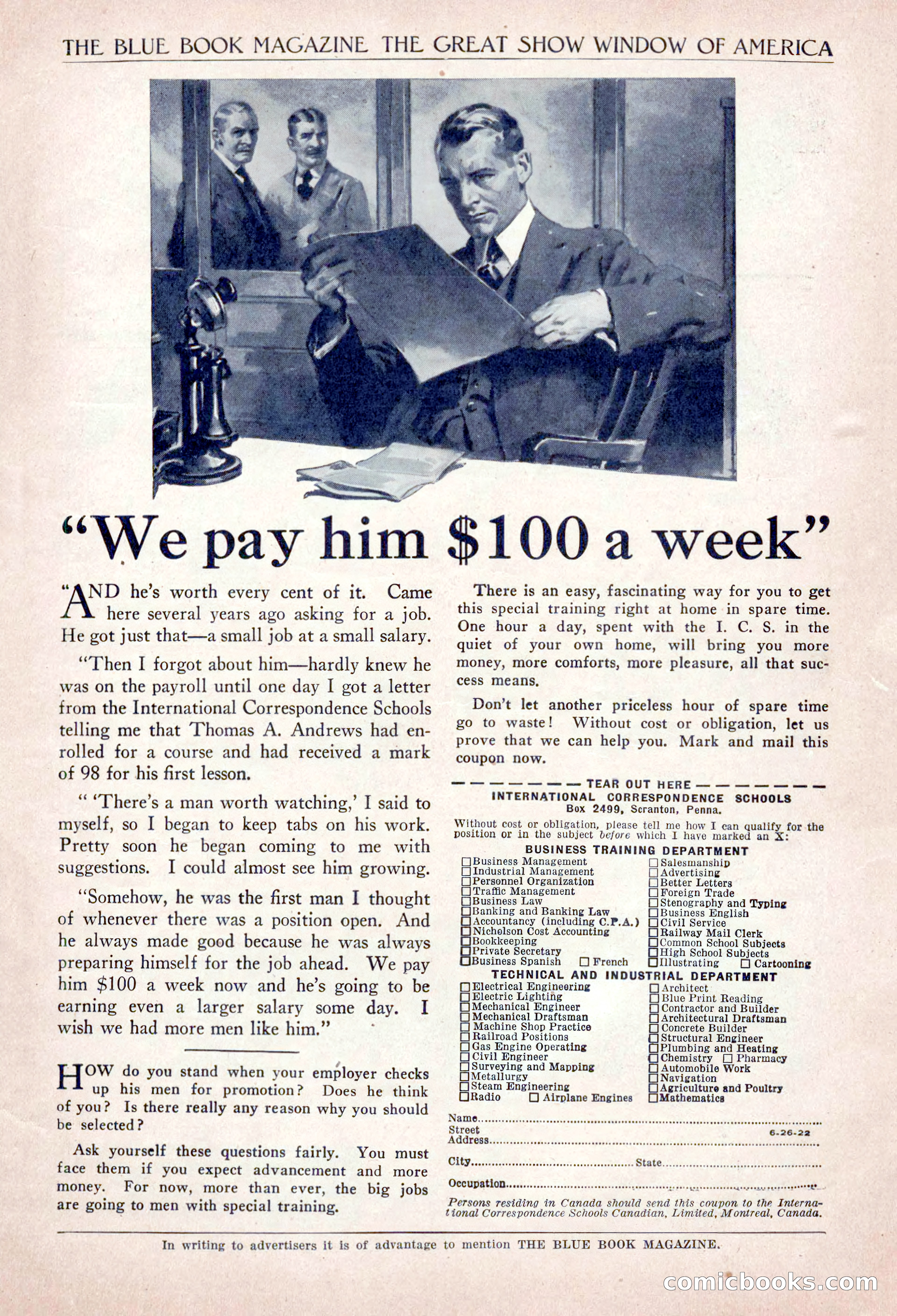 The Blue Book Magazine, October 1922 — page 199 of 212