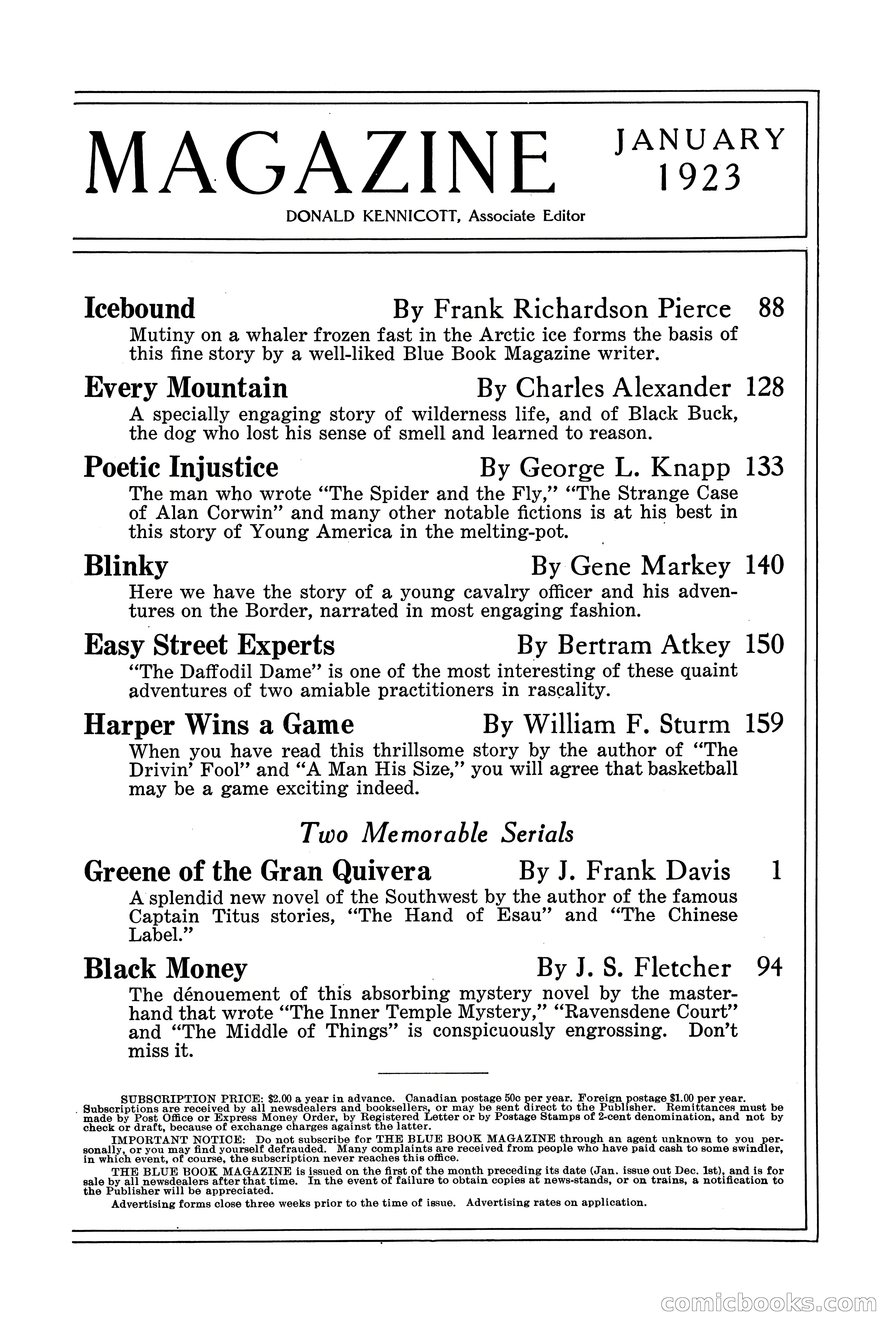 The Blue Book Magazine, January 1923 — page 5 of 212