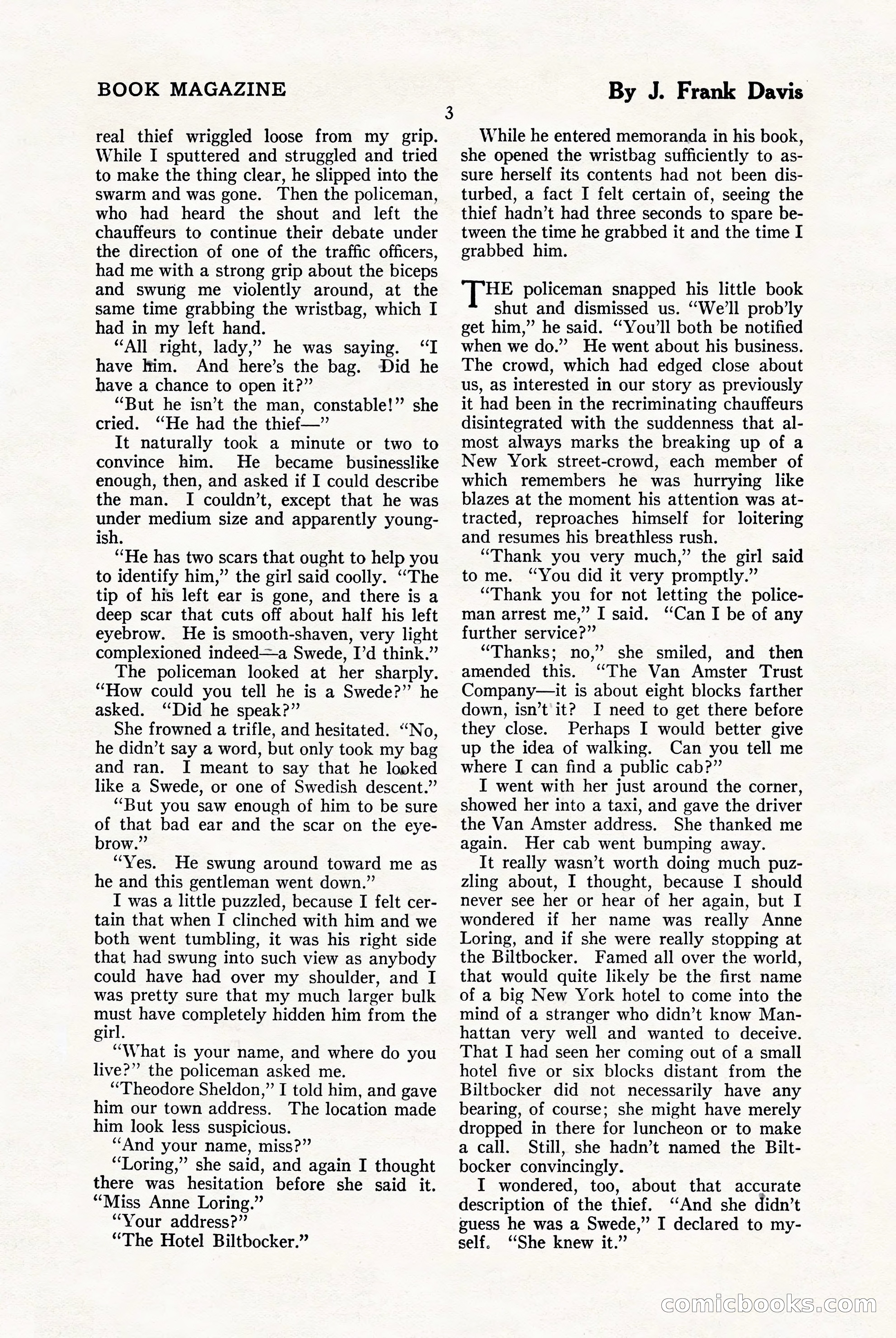 The Blue Book Magazine, January 1923 — page 9 of 212
