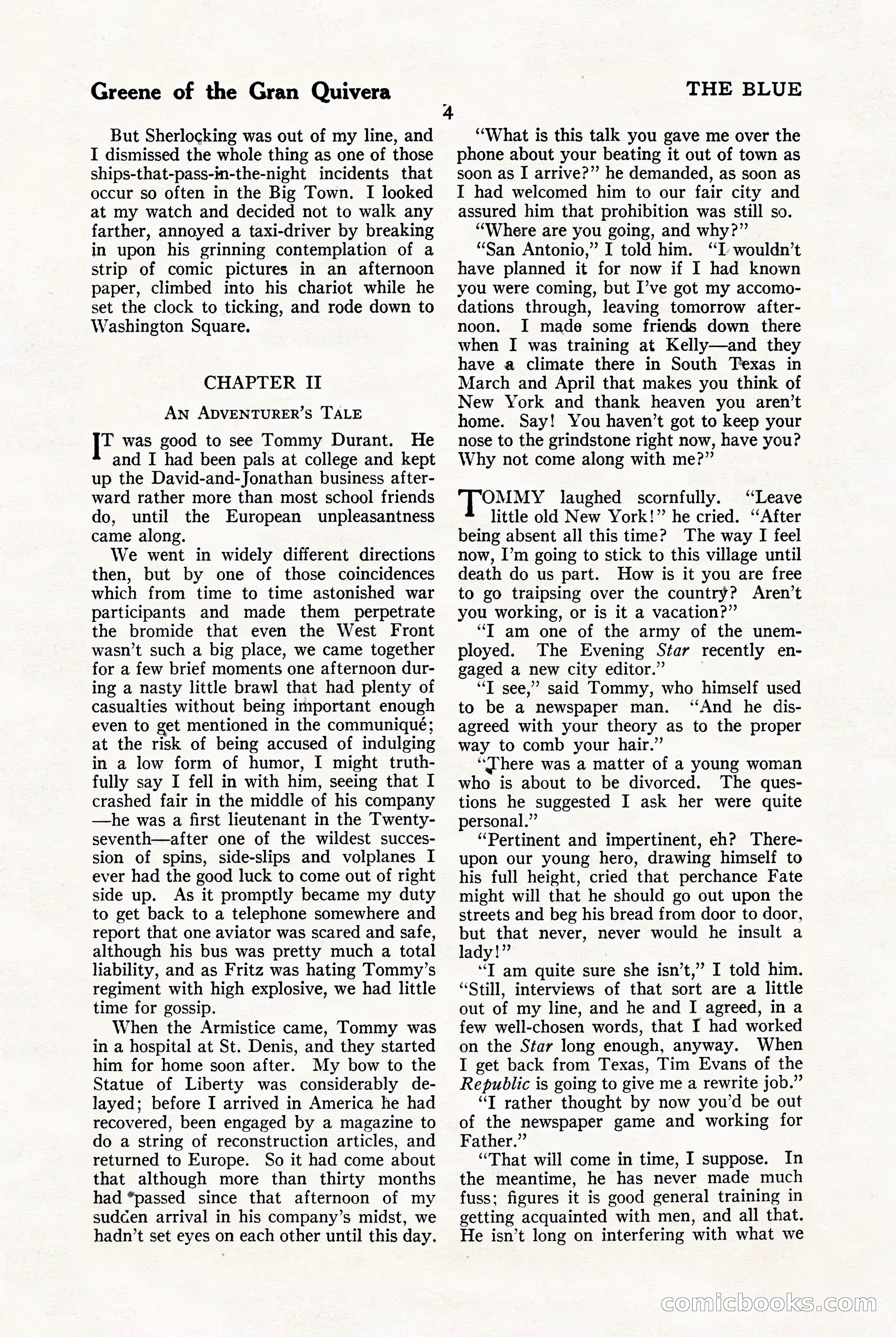 The Blue Book Magazine, January 1923 — page 10 of 212