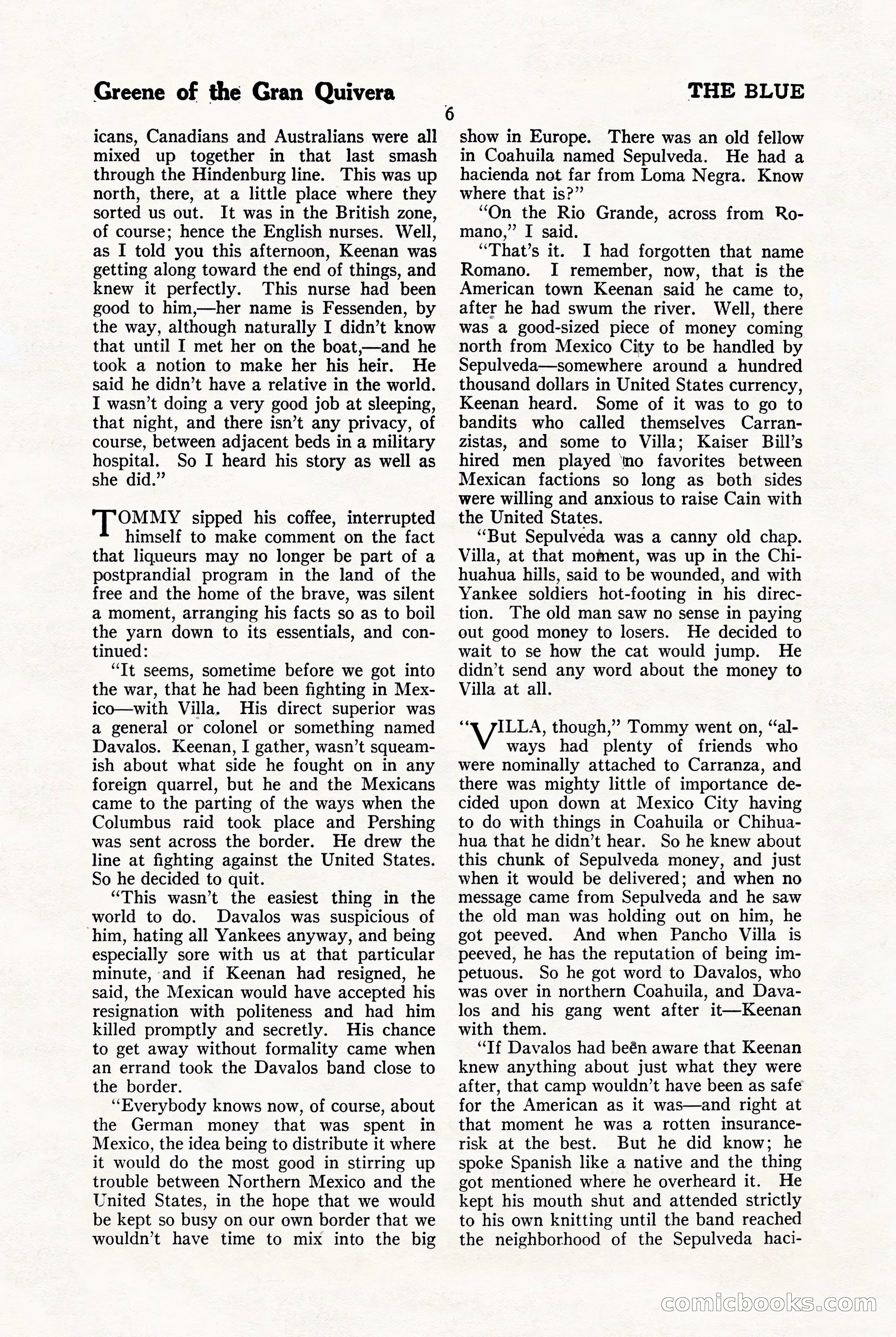 The Blue Book Magazine, January 1923 — page 12 of 212