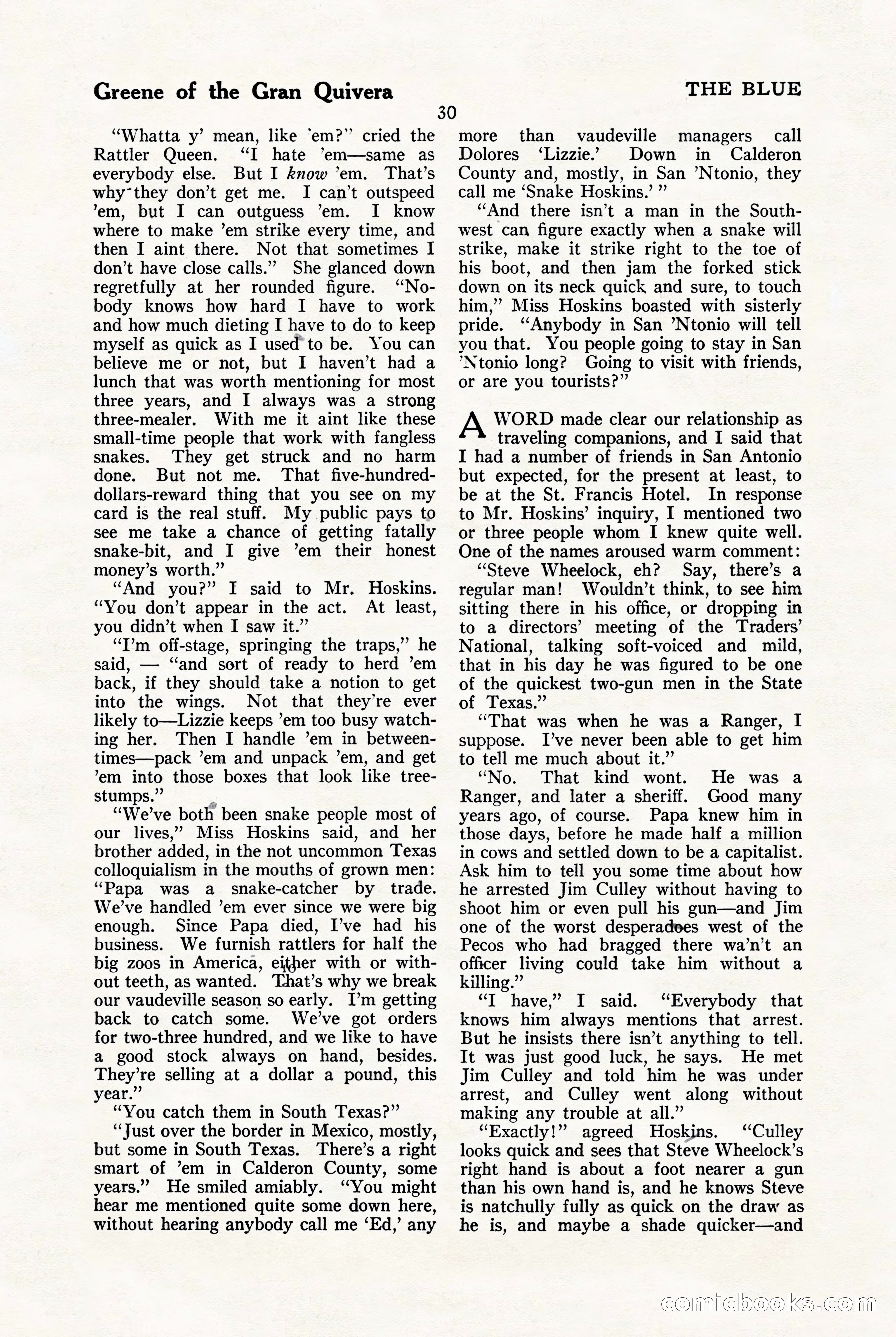 The Blue Book Magazine, January 1923 — page 36 of 212