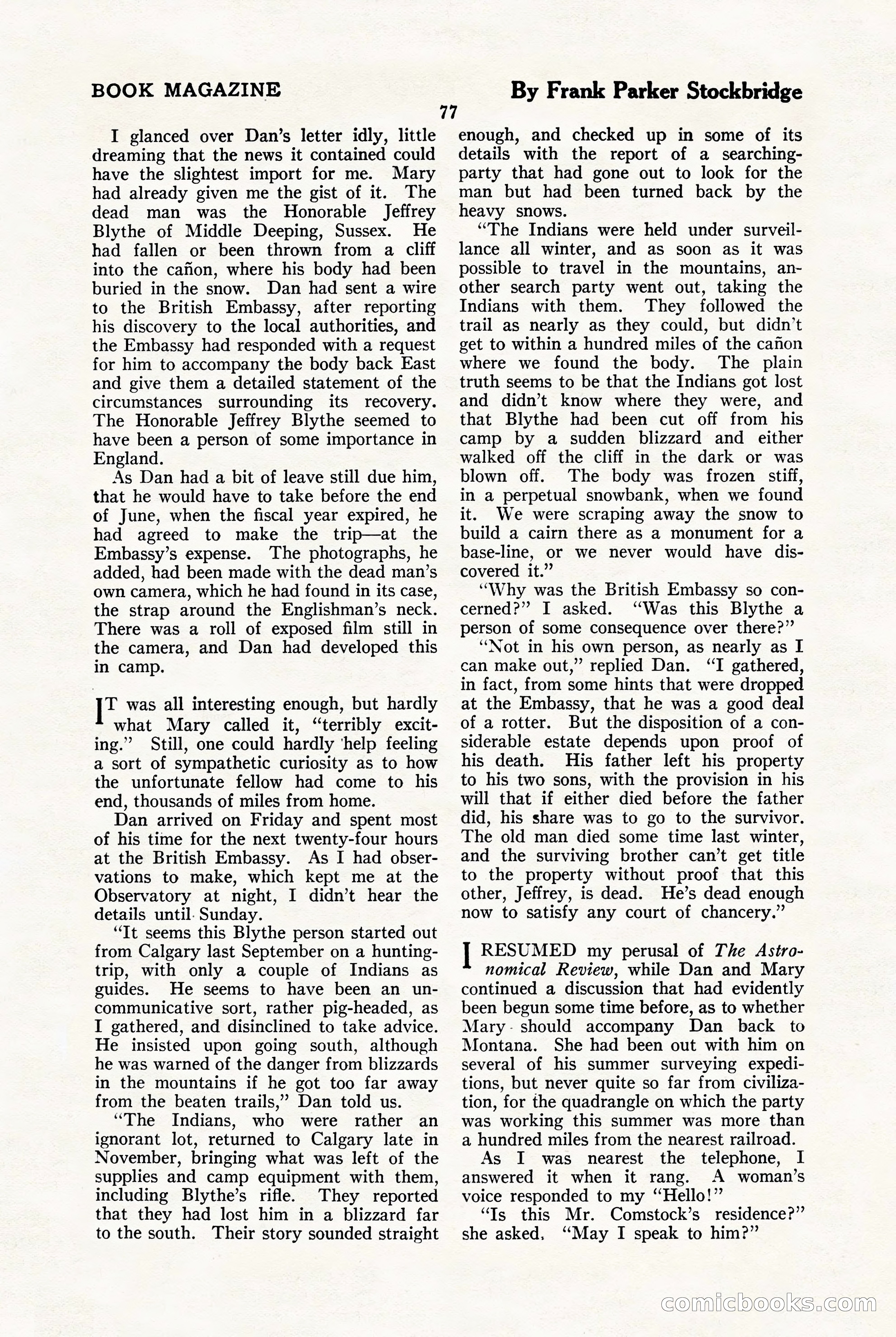 The Blue Book Magazine, January 1923 — page 83 of 212