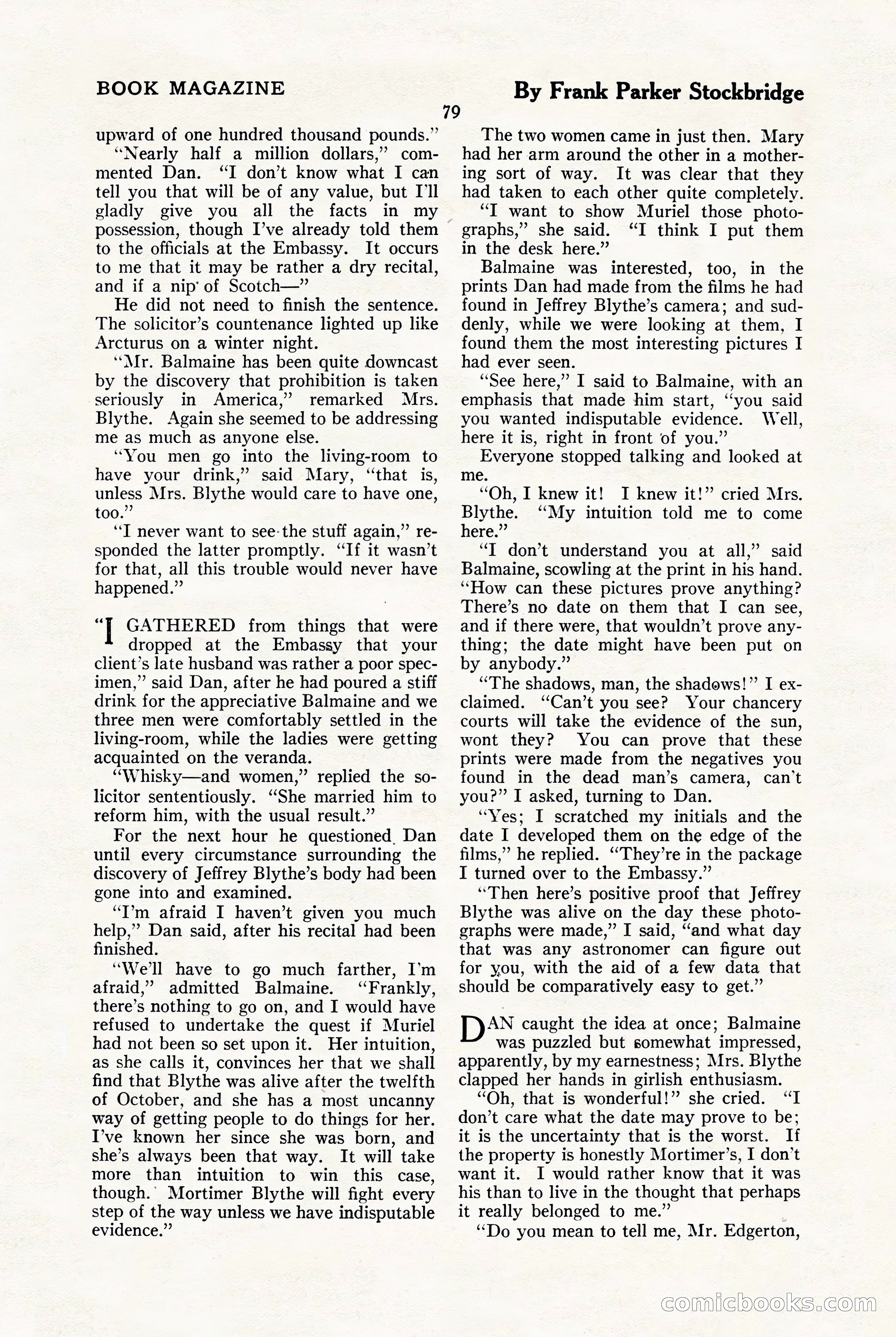 The Blue Book Magazine, January 1923 — page 85 of 212