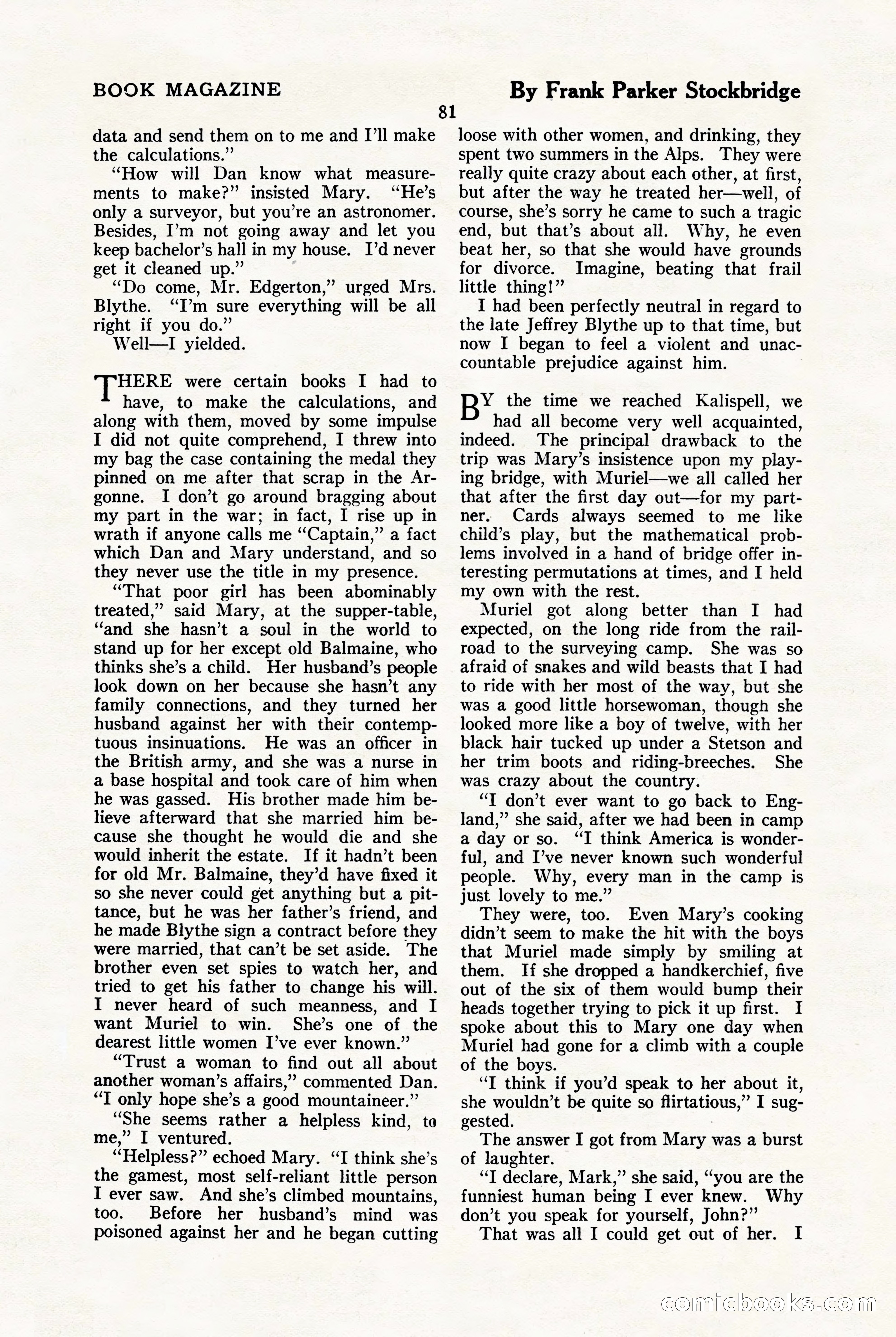 The Blue Book Magazine, January 1923 — page 87 of 212