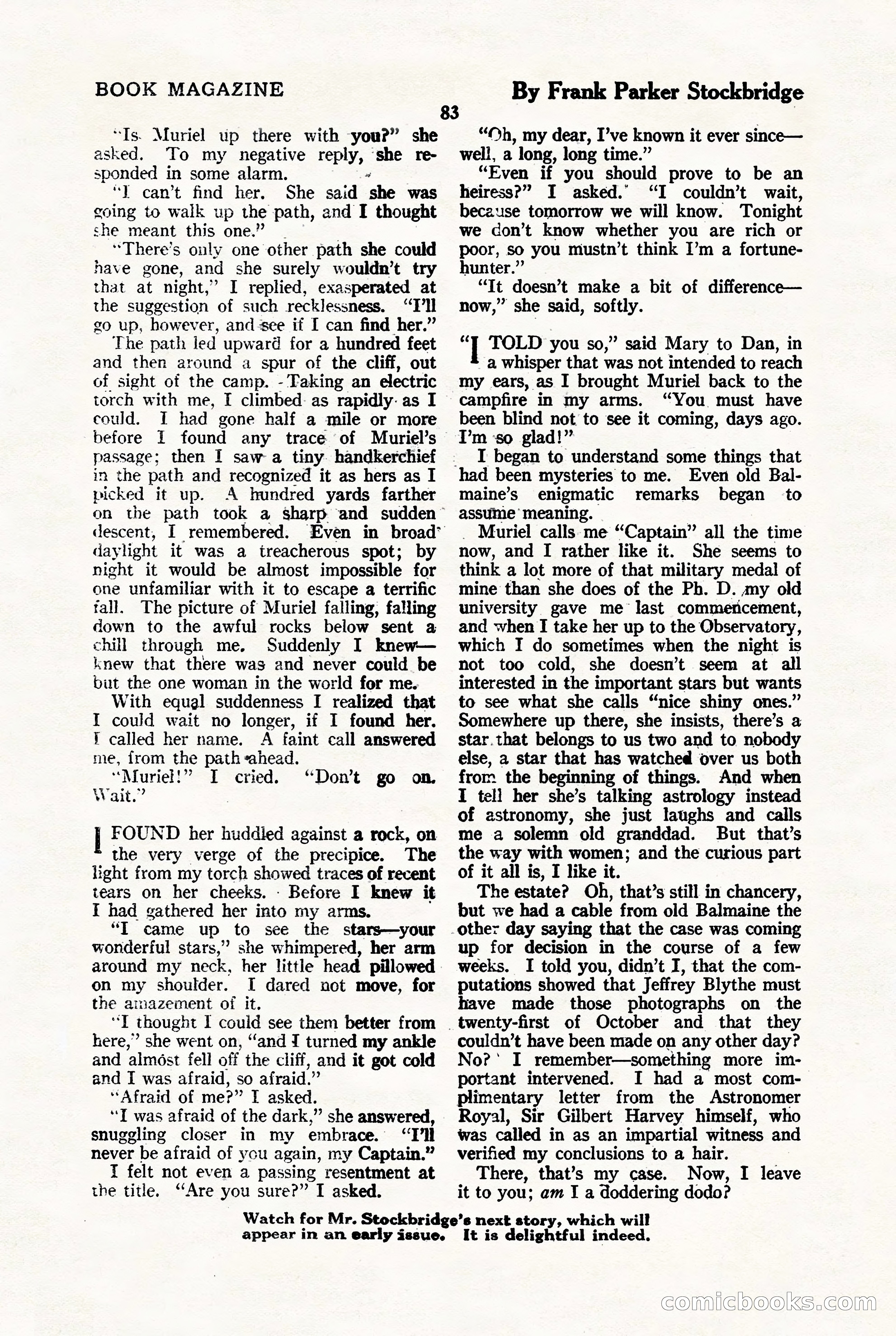 The Blue Book Magazine, January 1923 — page 89 of 212
