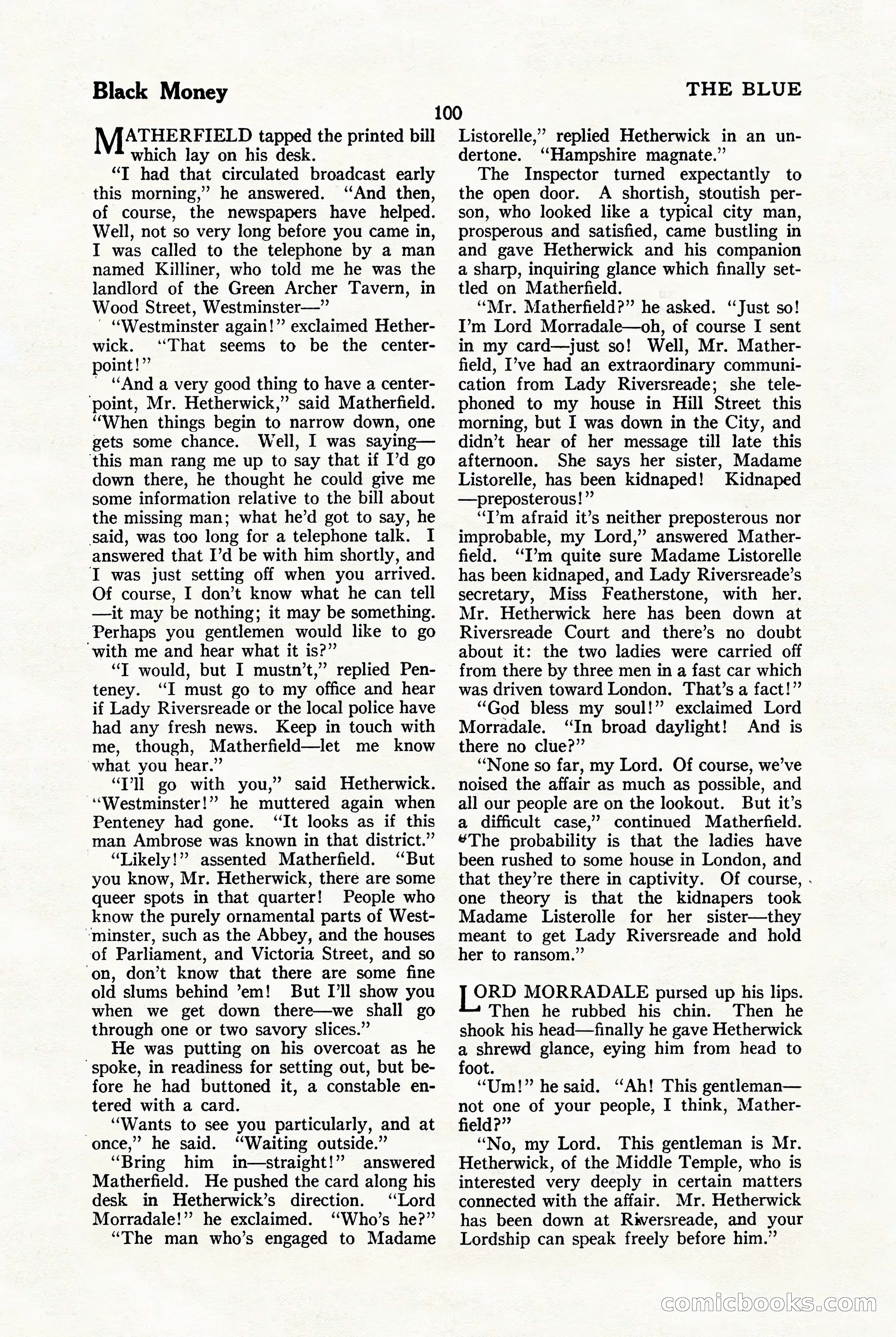 The Blue Book Magazine, January 1923 — page 106 of 212