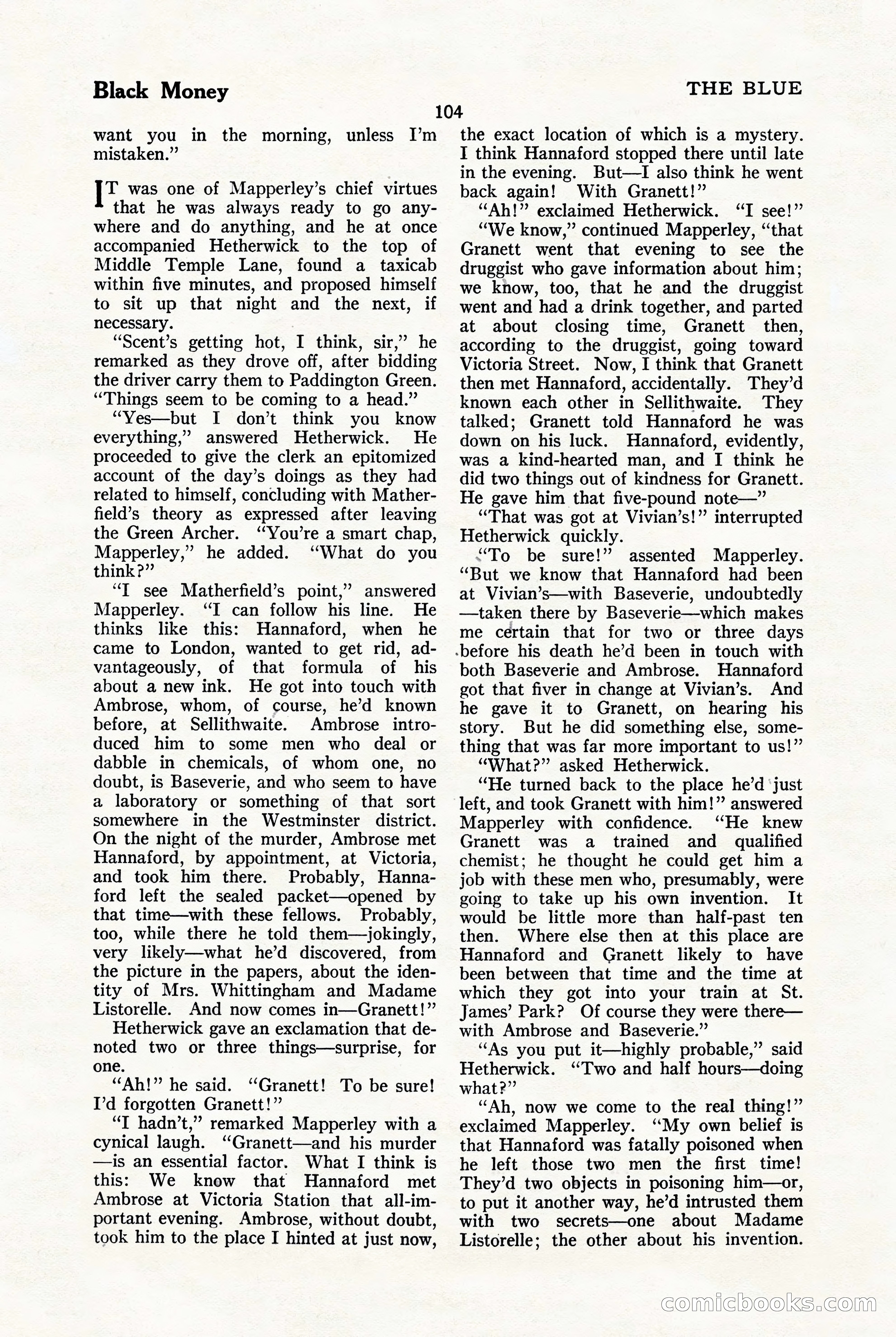 The Blue Book Magazine, January 1923 — page 110 of 212