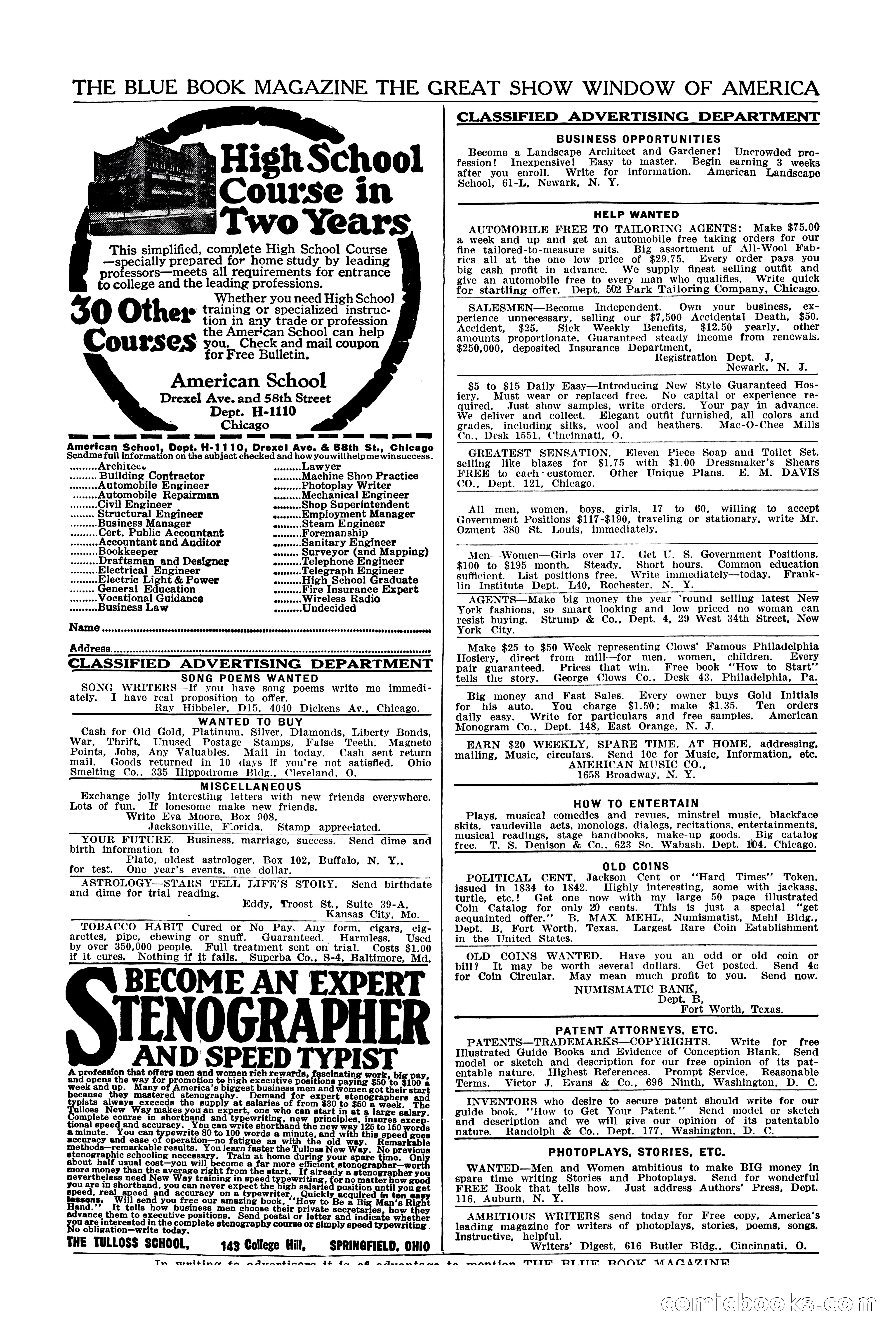 The Blue Book Magazine, January 1923 — page 208 of 212