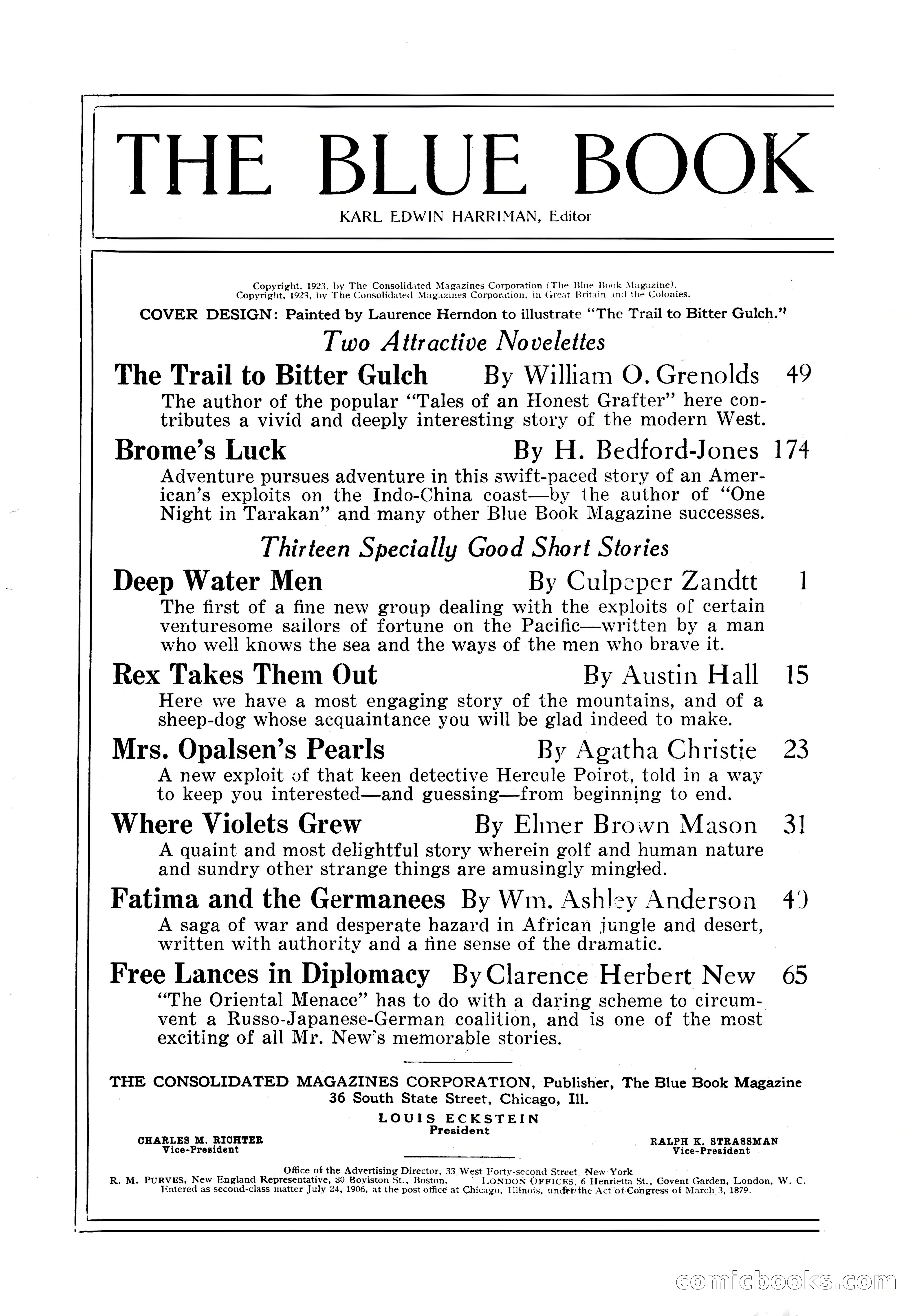 The Blue Book Magazine, October 1923 — page 4 of 212