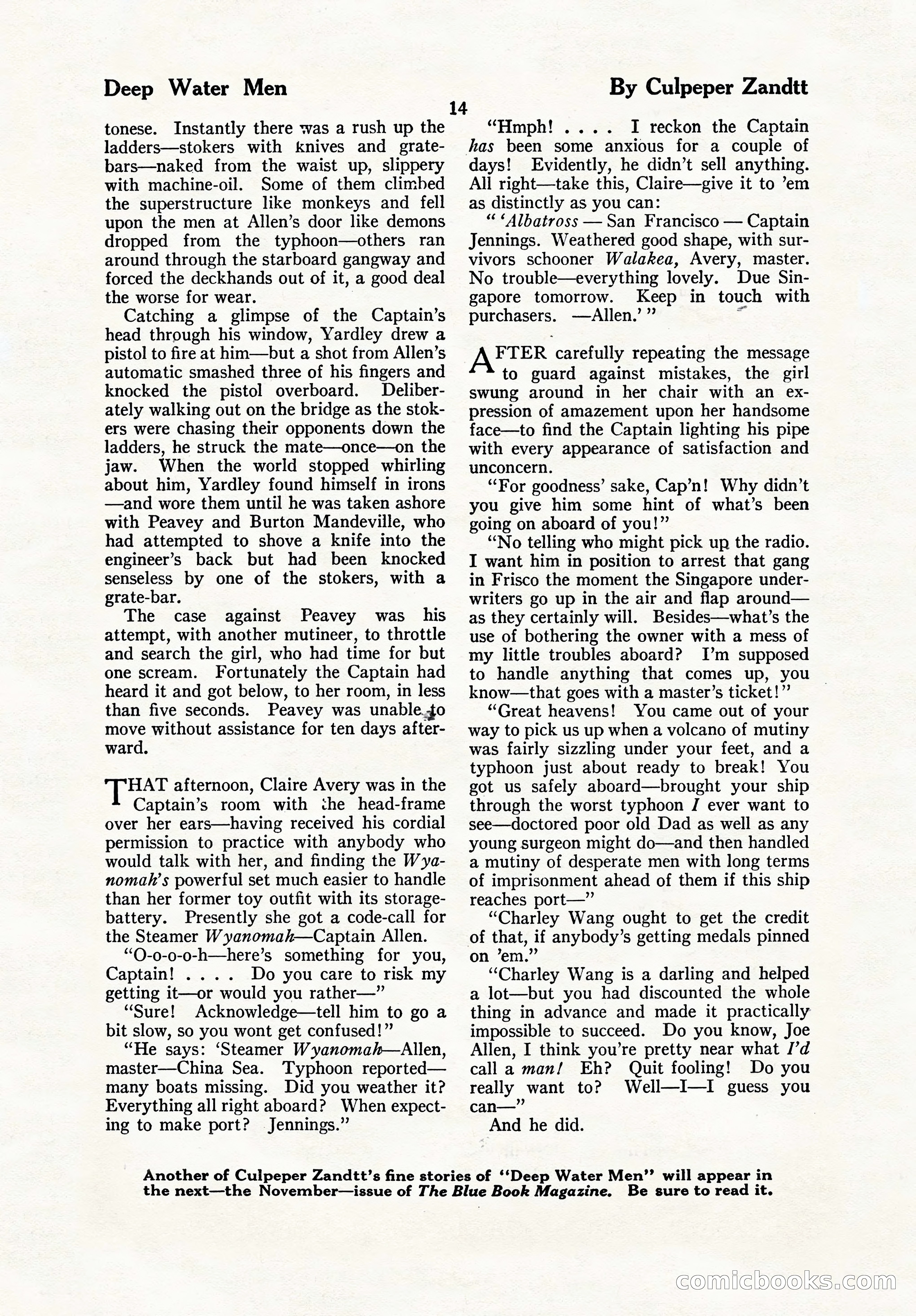 The Blue Book Magazine, October 1923 — page 20 of 212