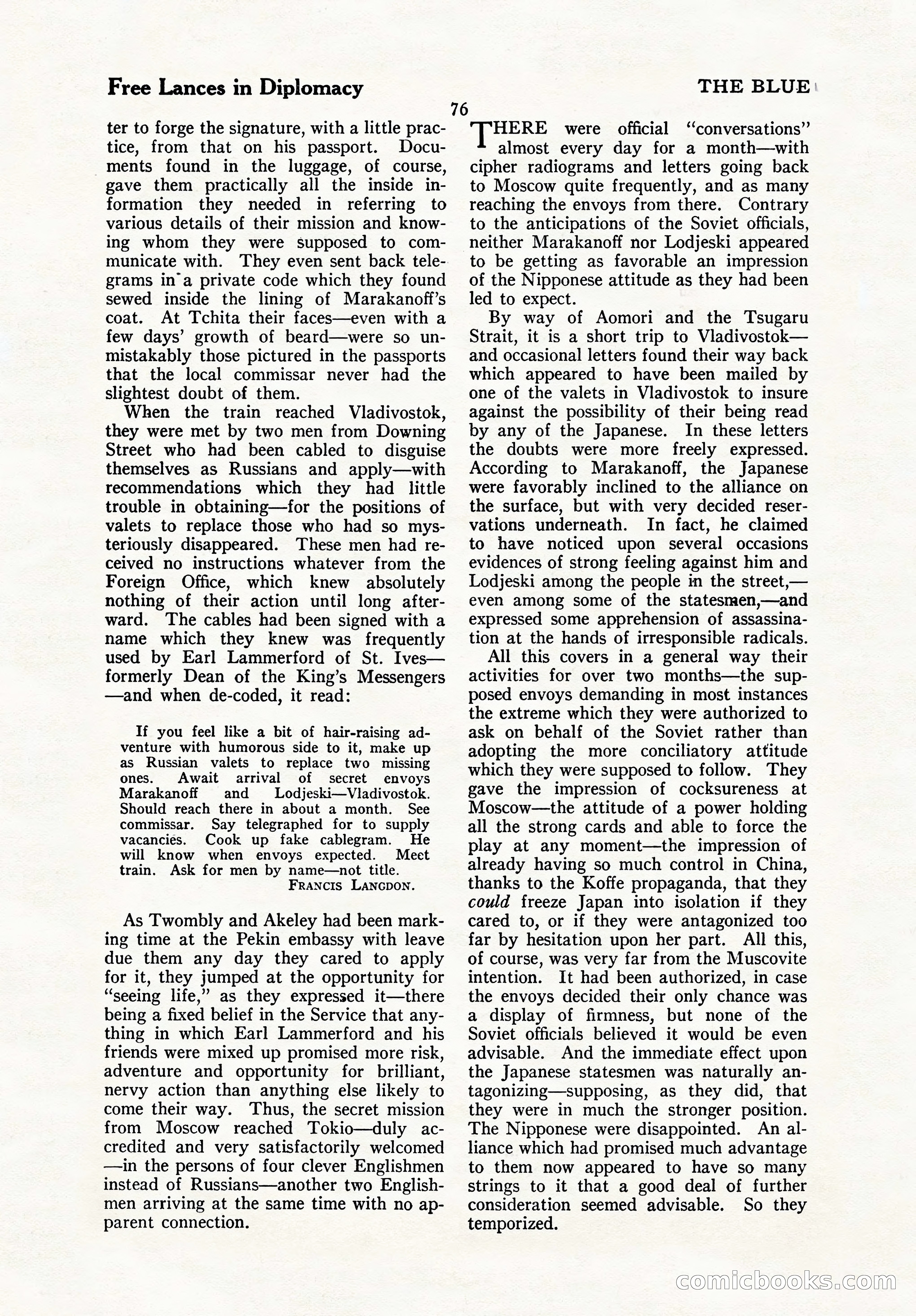 The Blue Book Magazine, October 1923 — page 82 of 212