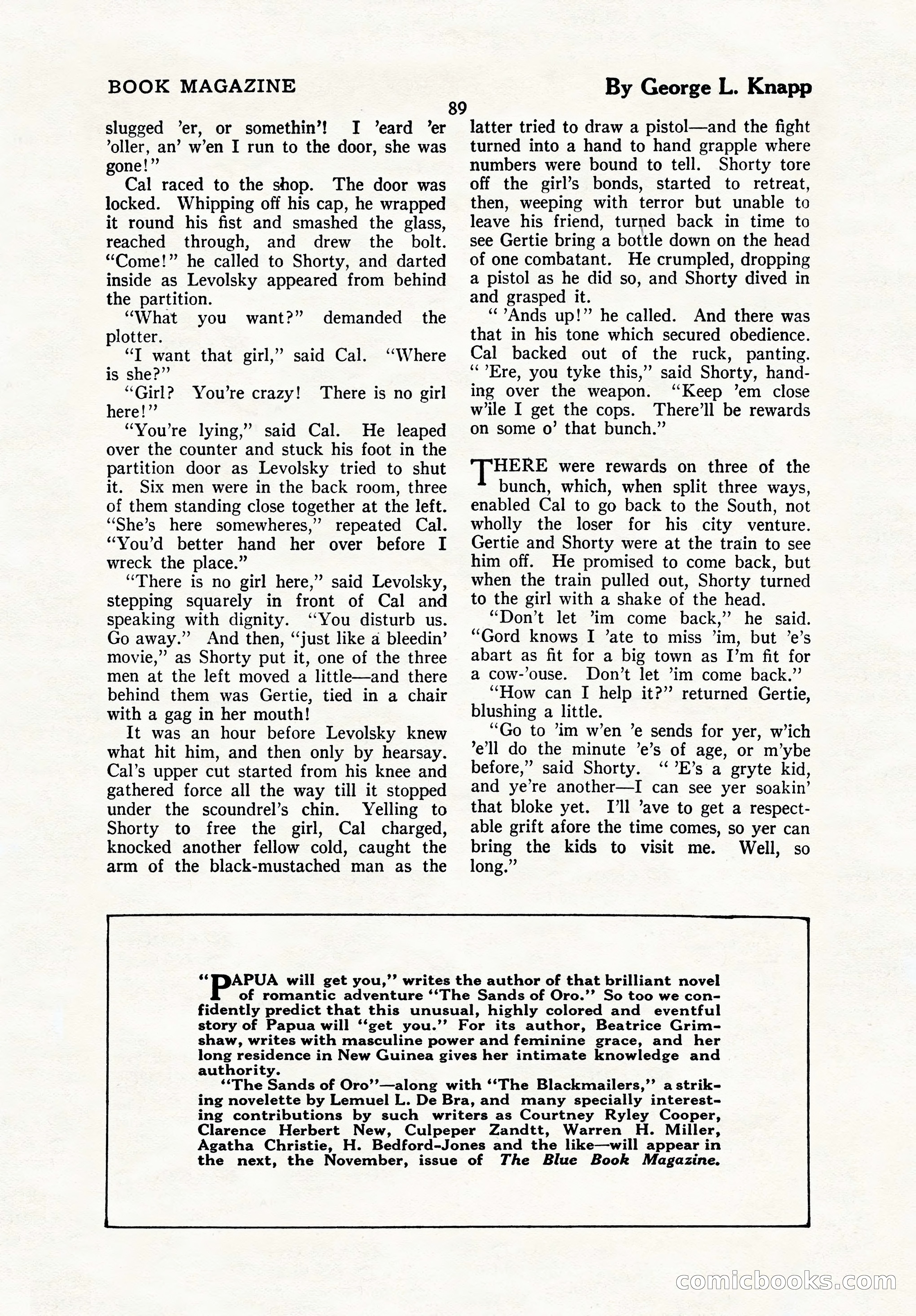 The Blue Book Magazine, October 1923 — page 95 of 212