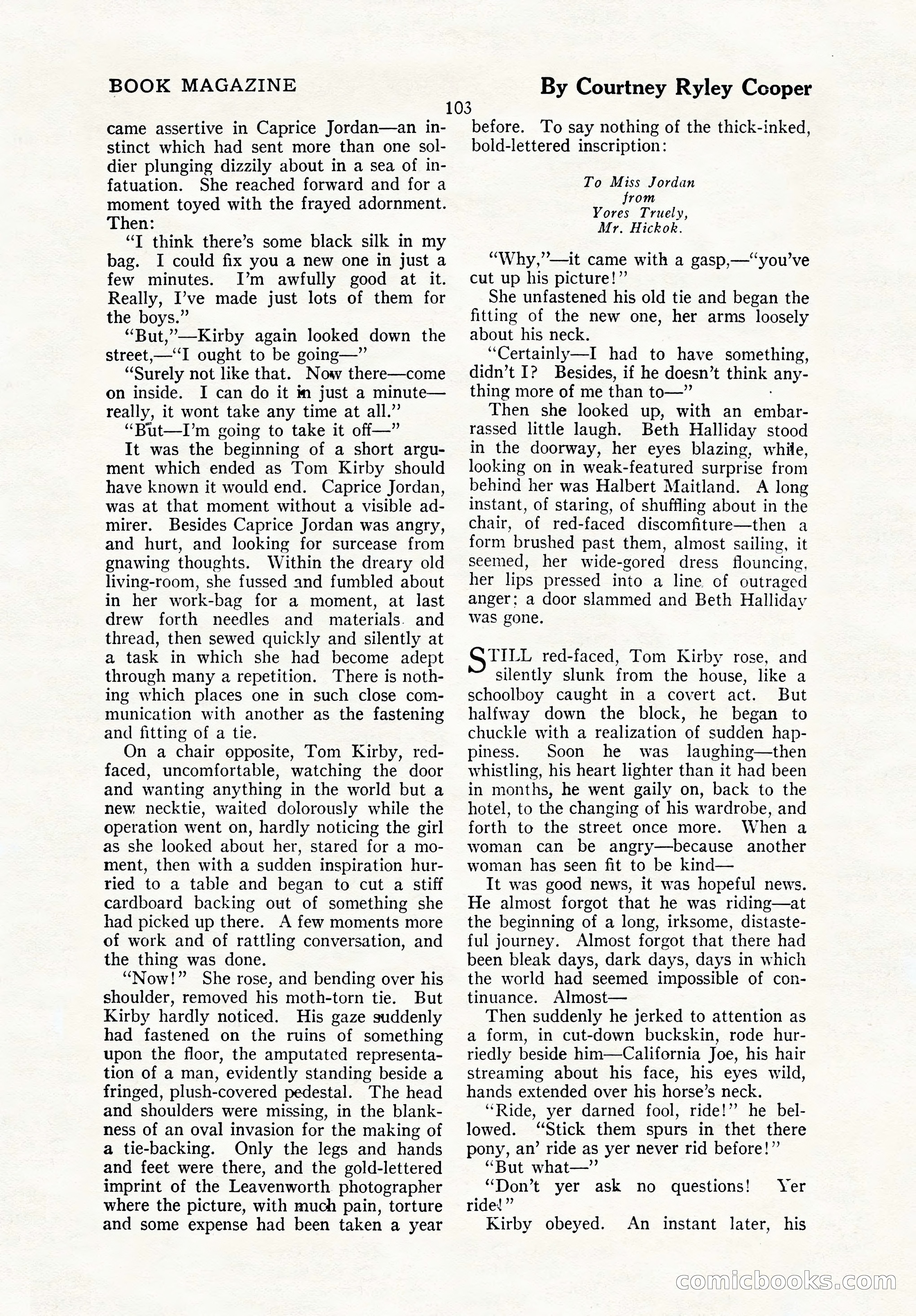 The Blue Book Magazine, October 1923 — page 109 of 212