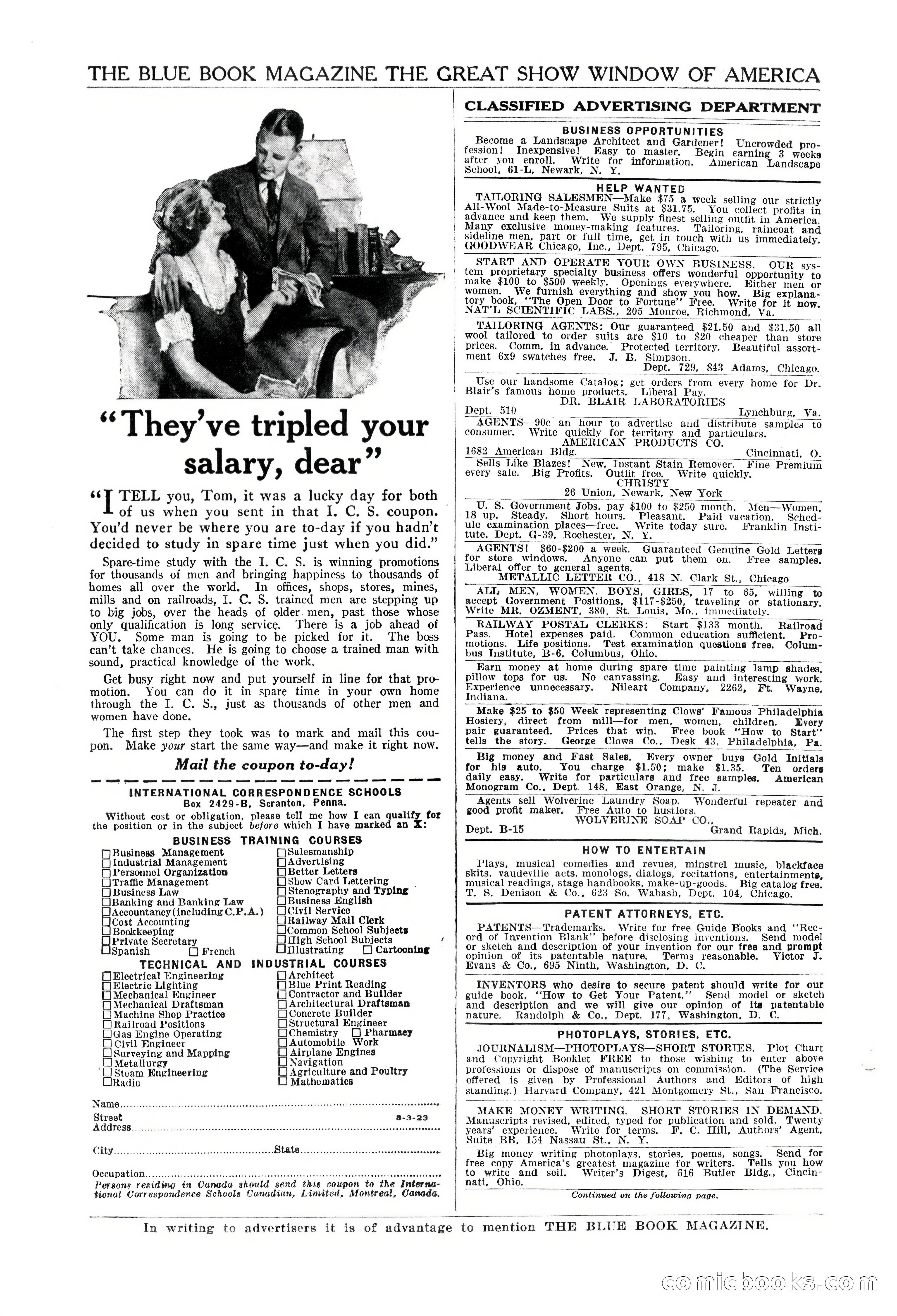 The Blue Book Magazine, March 1924 — page 208 of 216