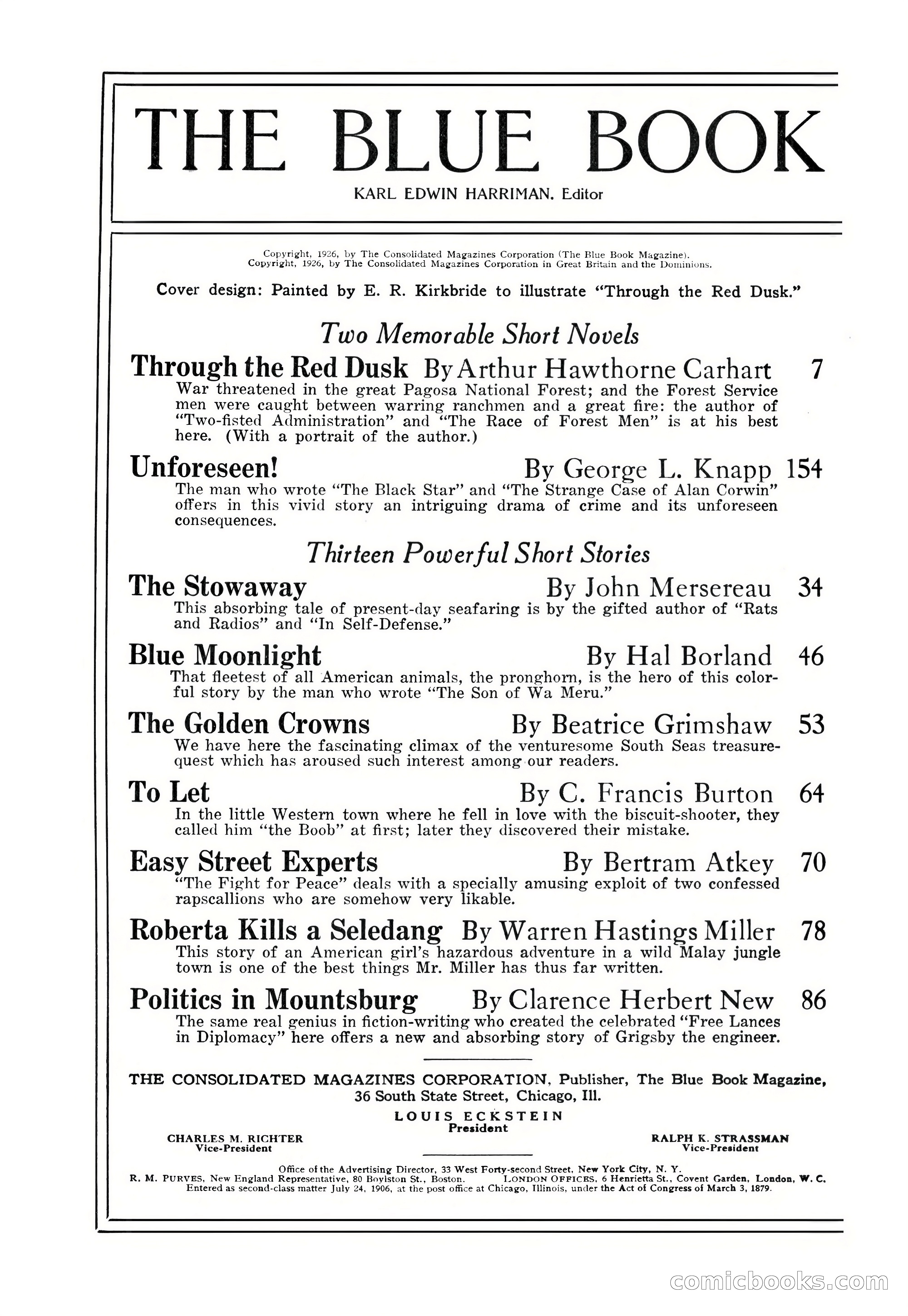 The Blue Book Magazine, March 1926 — page 4 of 208