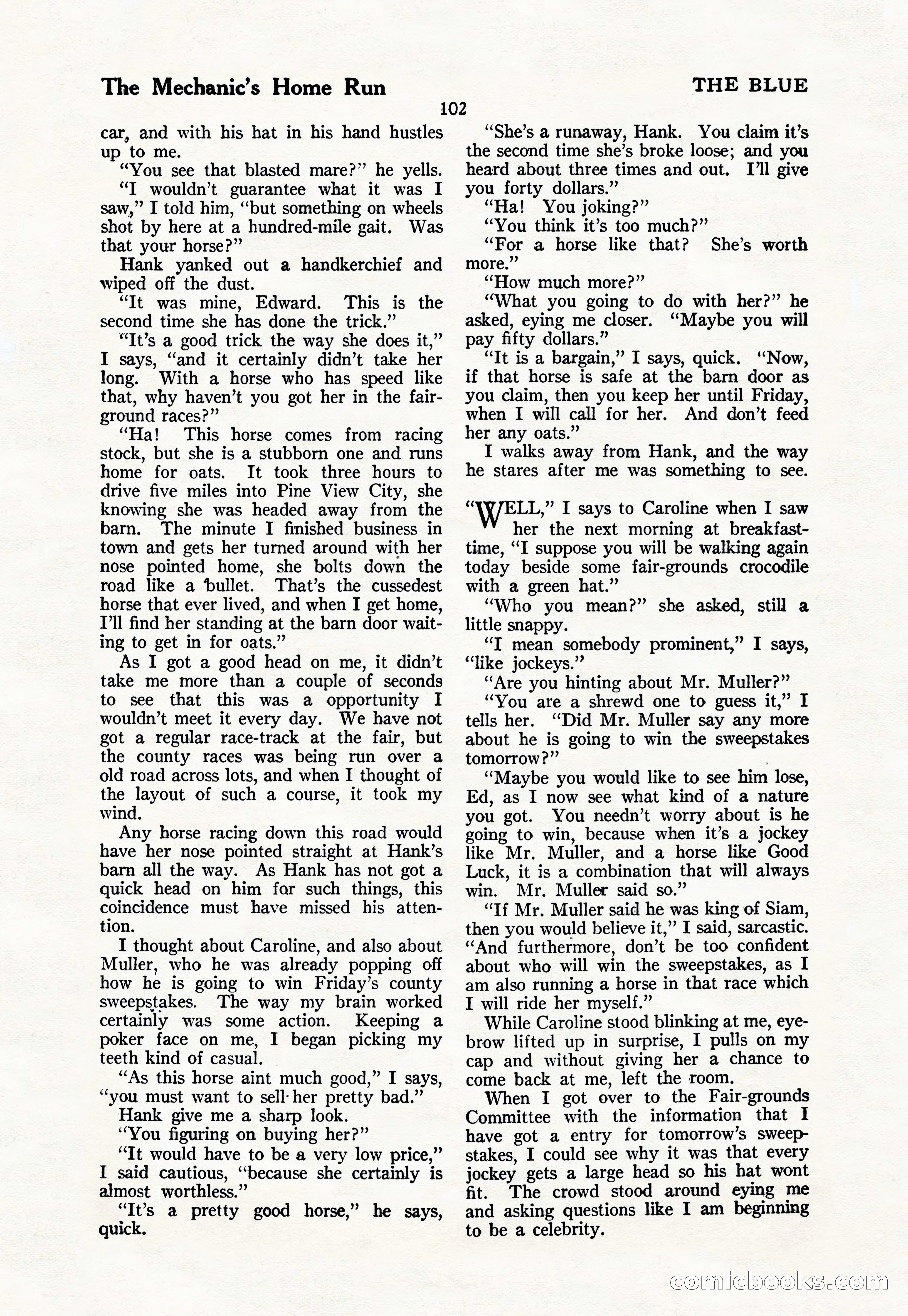 The Blue Book Magazine, March 1926 — page 104 of 208