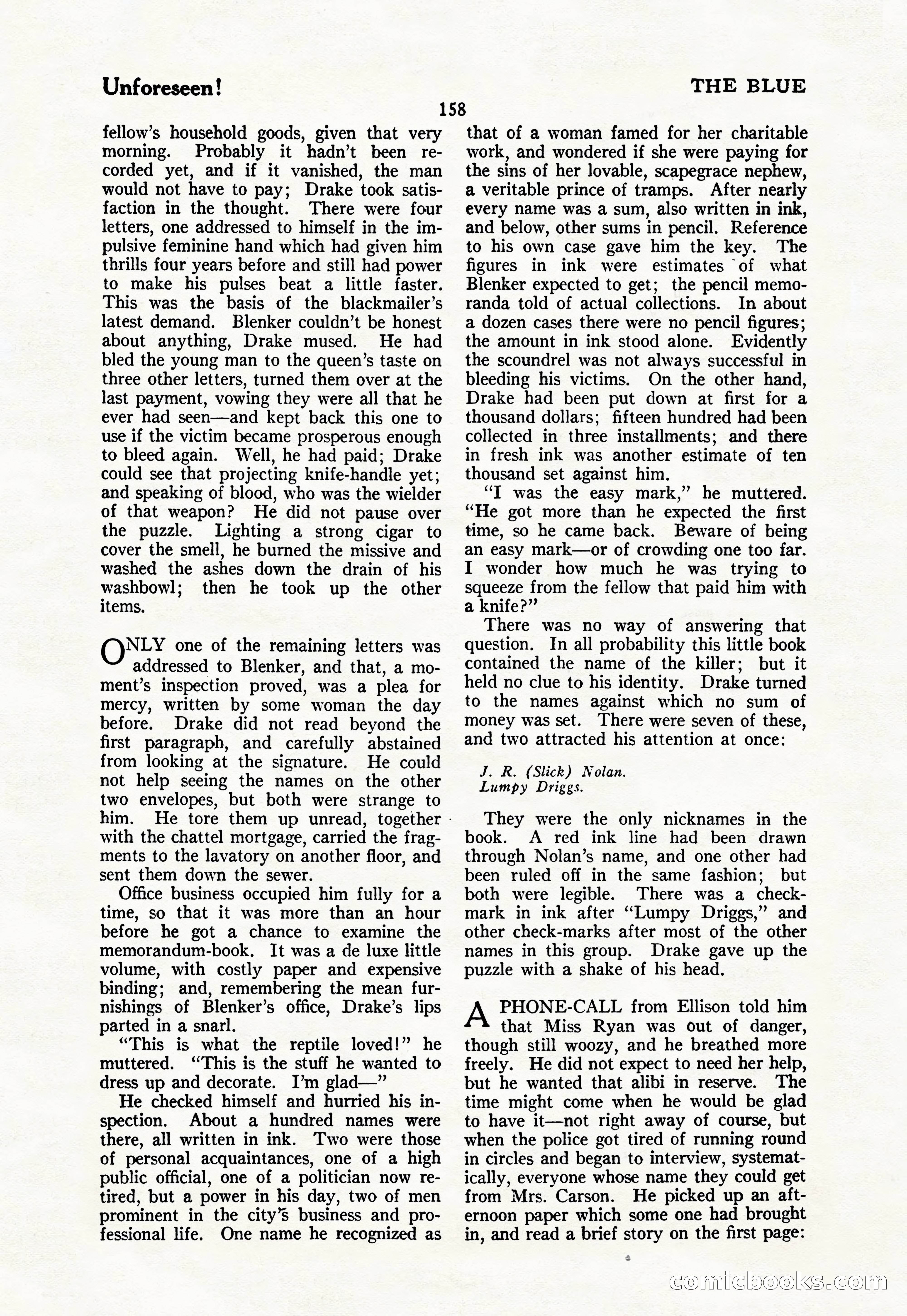The Blue Book Magazine, March 1926 — page 160 of 208