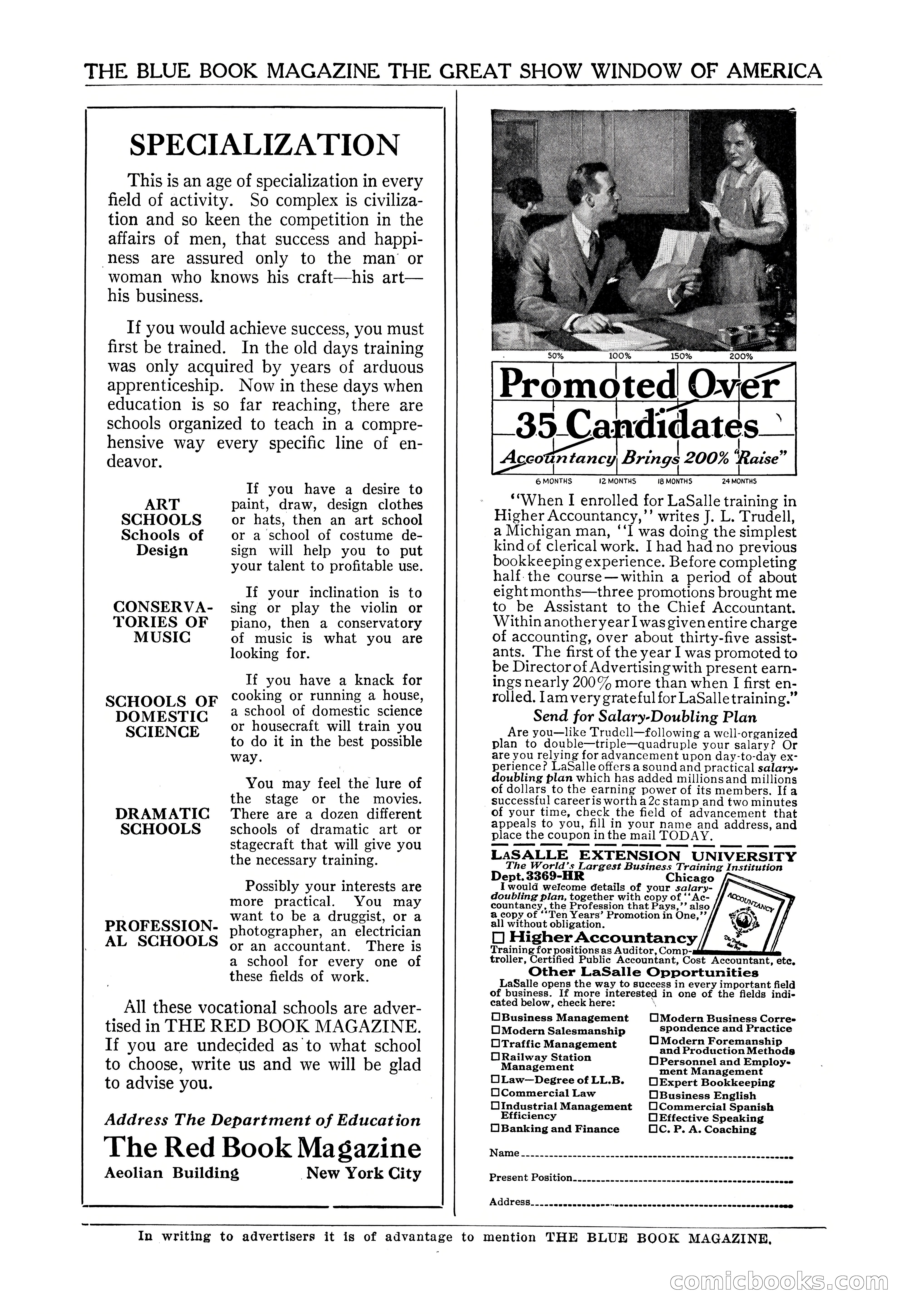 The Blue Book Magazine, March 1926 — page 205 of 208