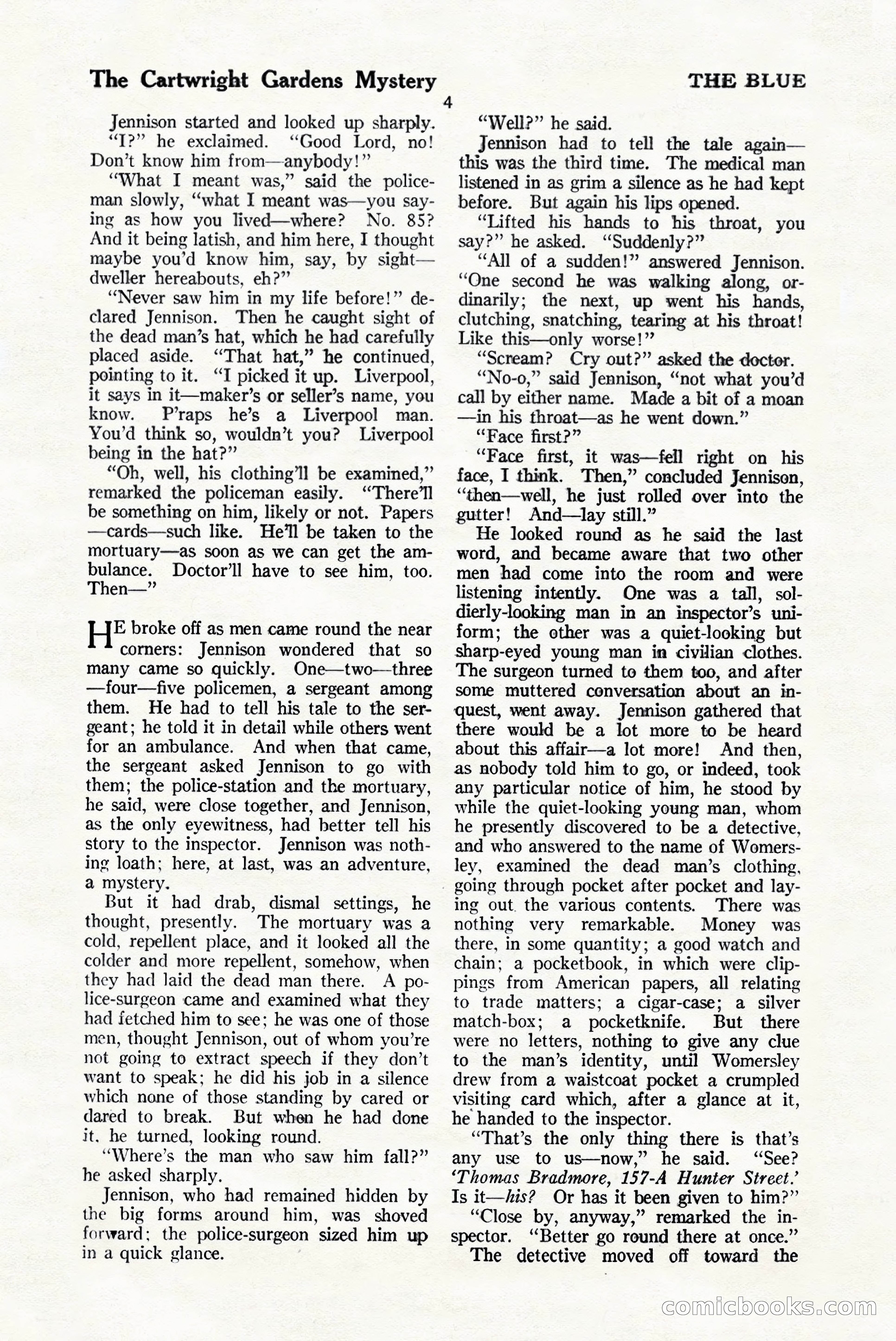 The Blue Book Magazine, January 1925 — page 10 of 208