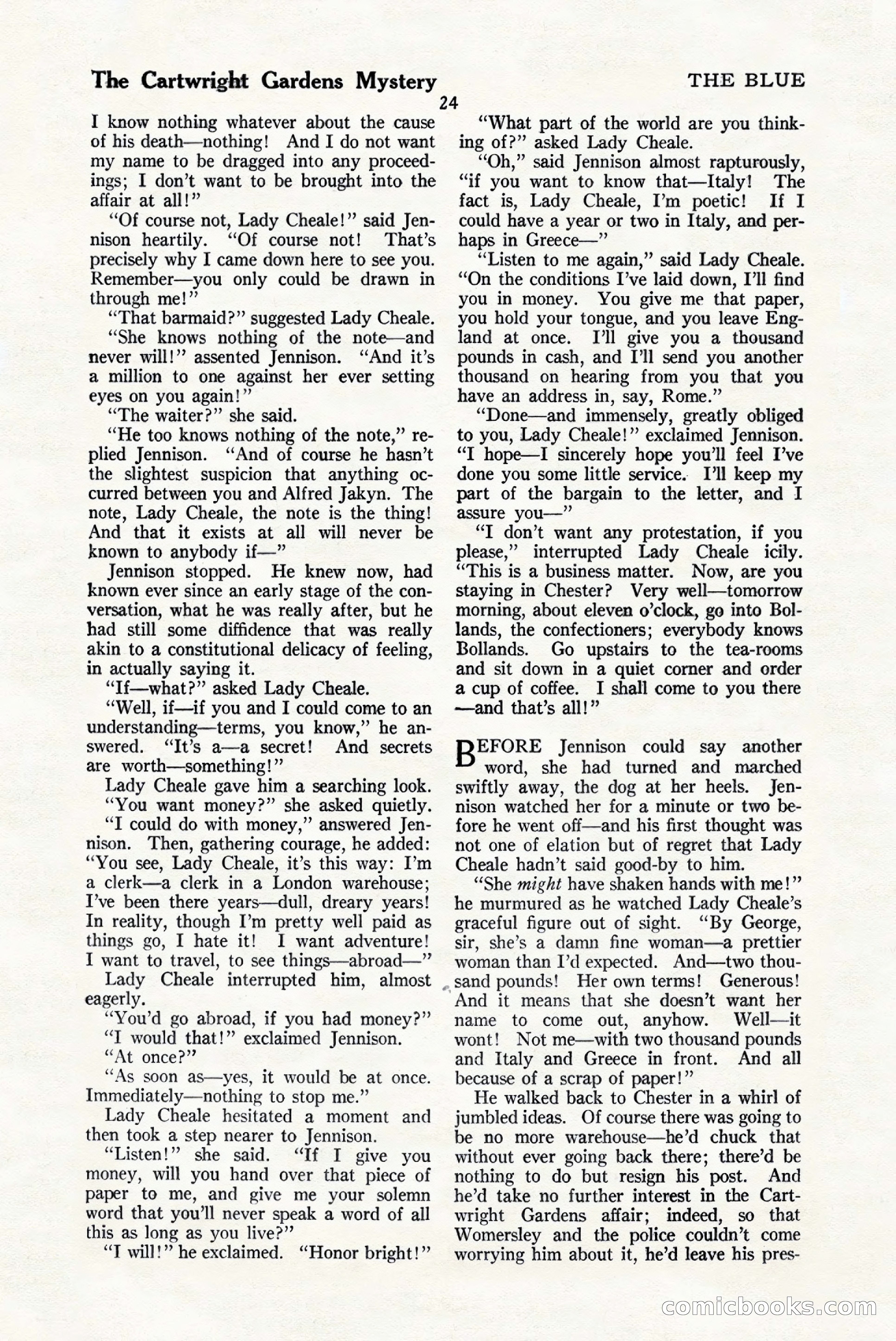 The Blue Book Magazine, January 1925 — page 30 of 208