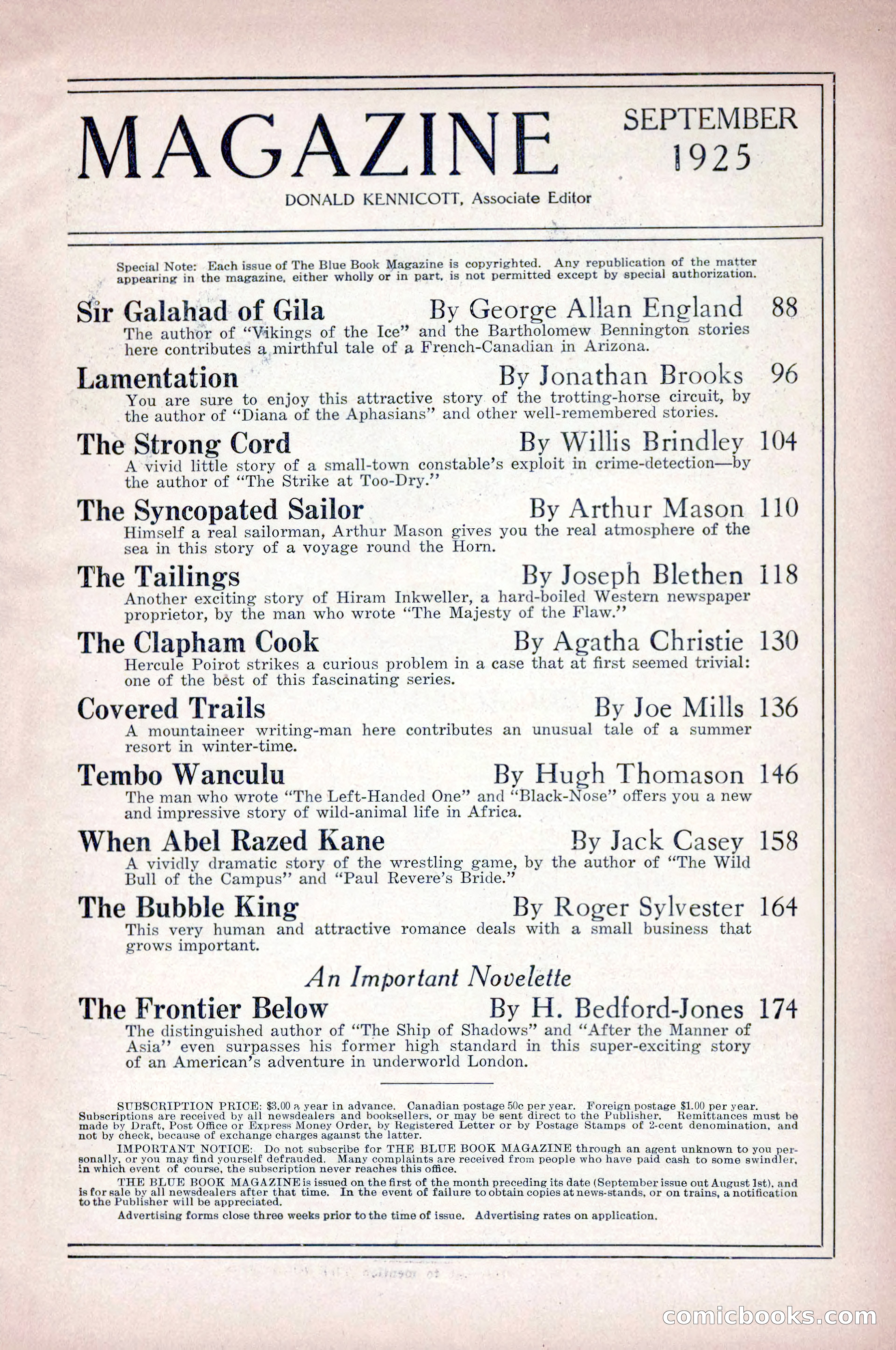 The Blue Book Magazine, September 1925 — page 5 of 208