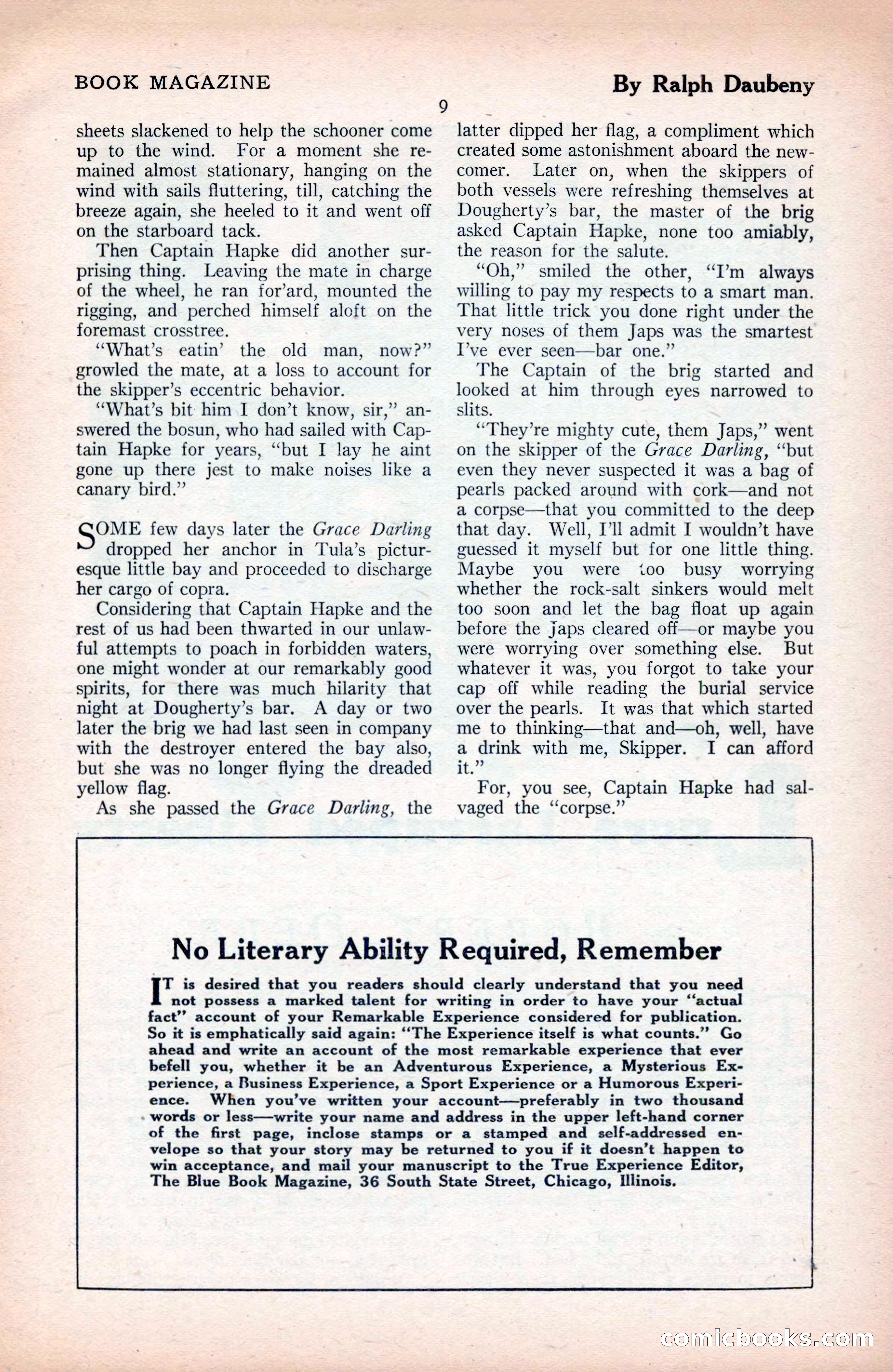 The Blue Book Magazine, September 1925 — page 11 of 208