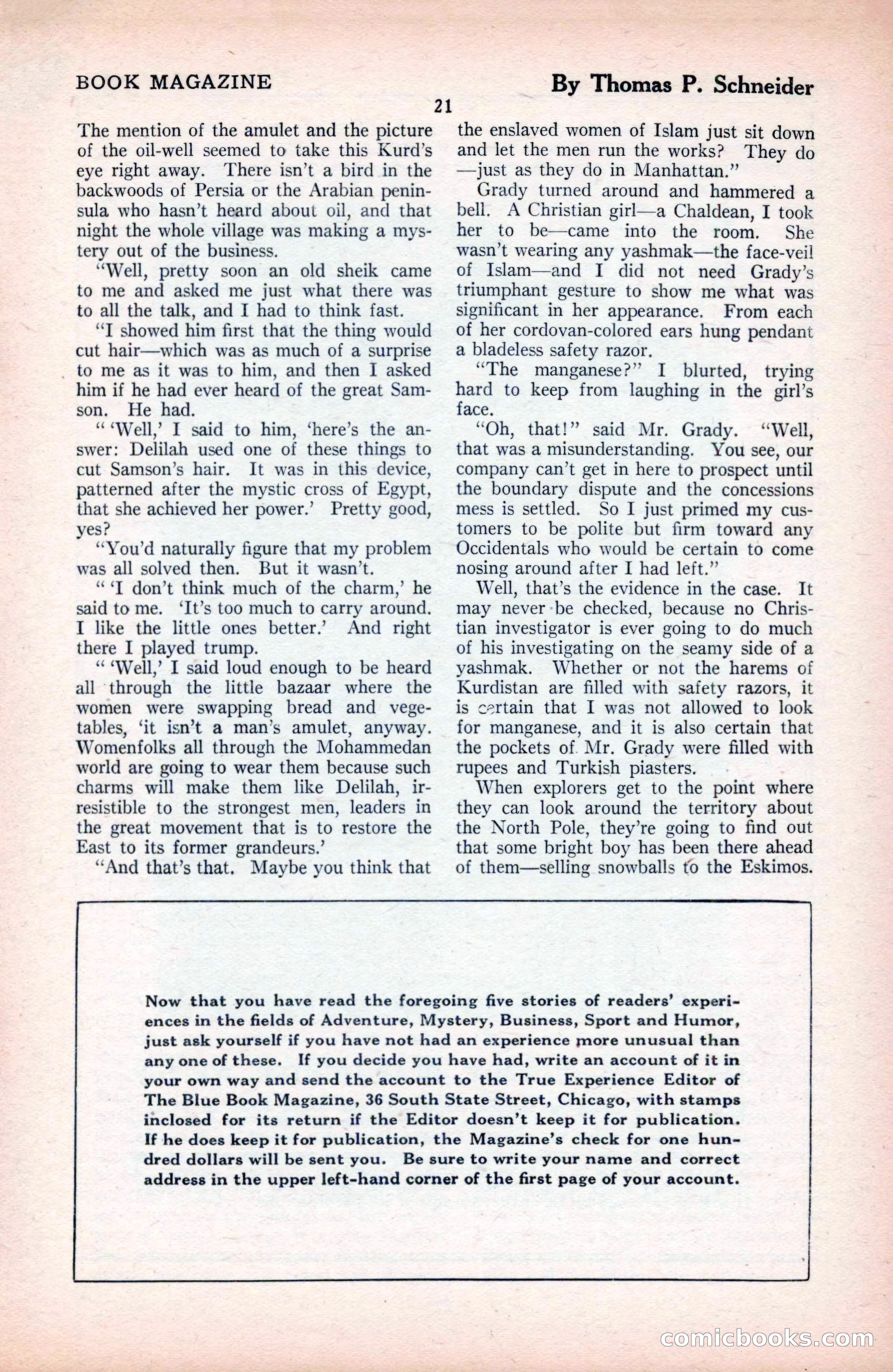The Blue Book Magazine, September 1925 — page 23 of 208