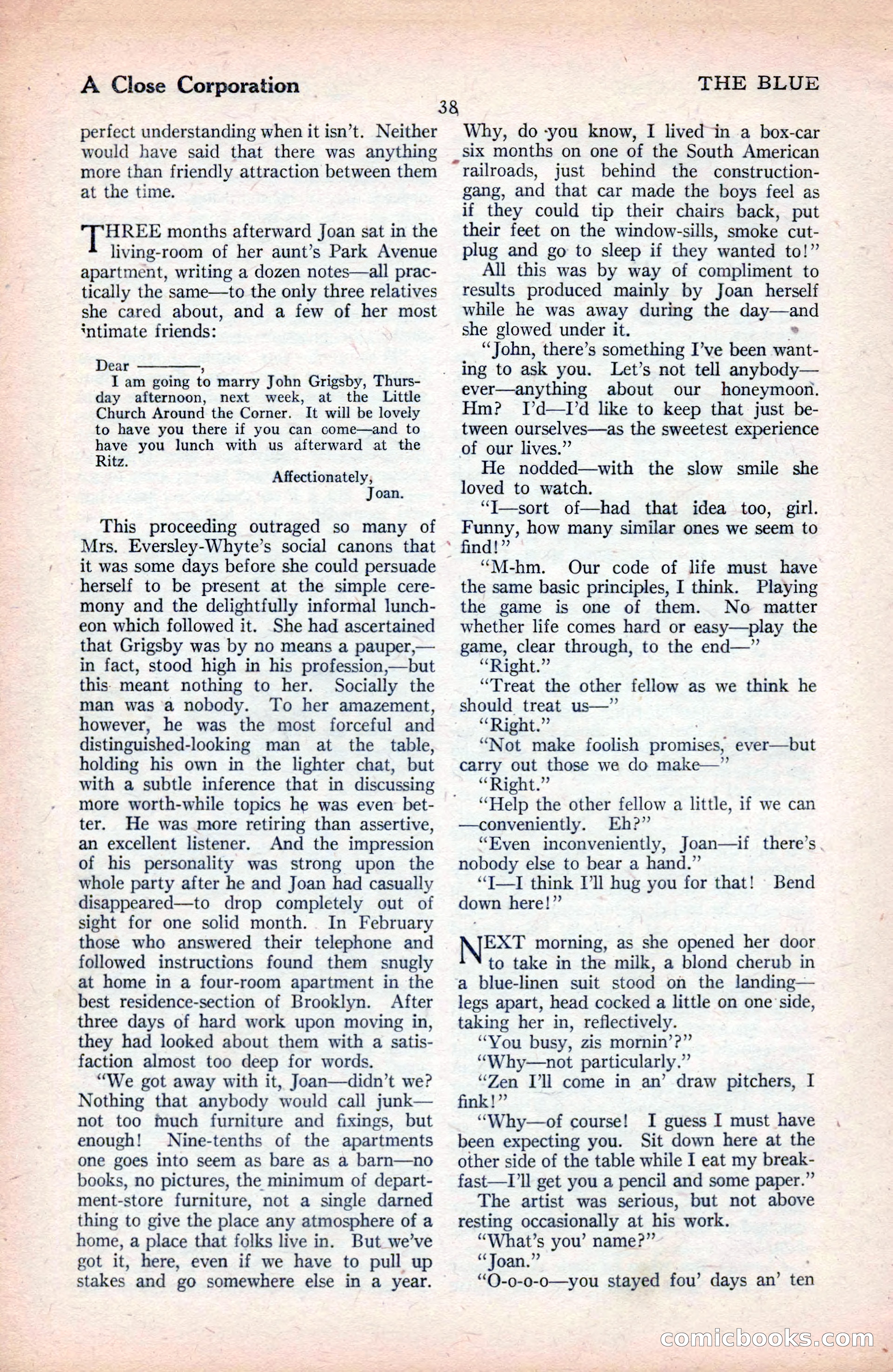 The Blue Book Magazine, September 1925 — page 40 of 208
