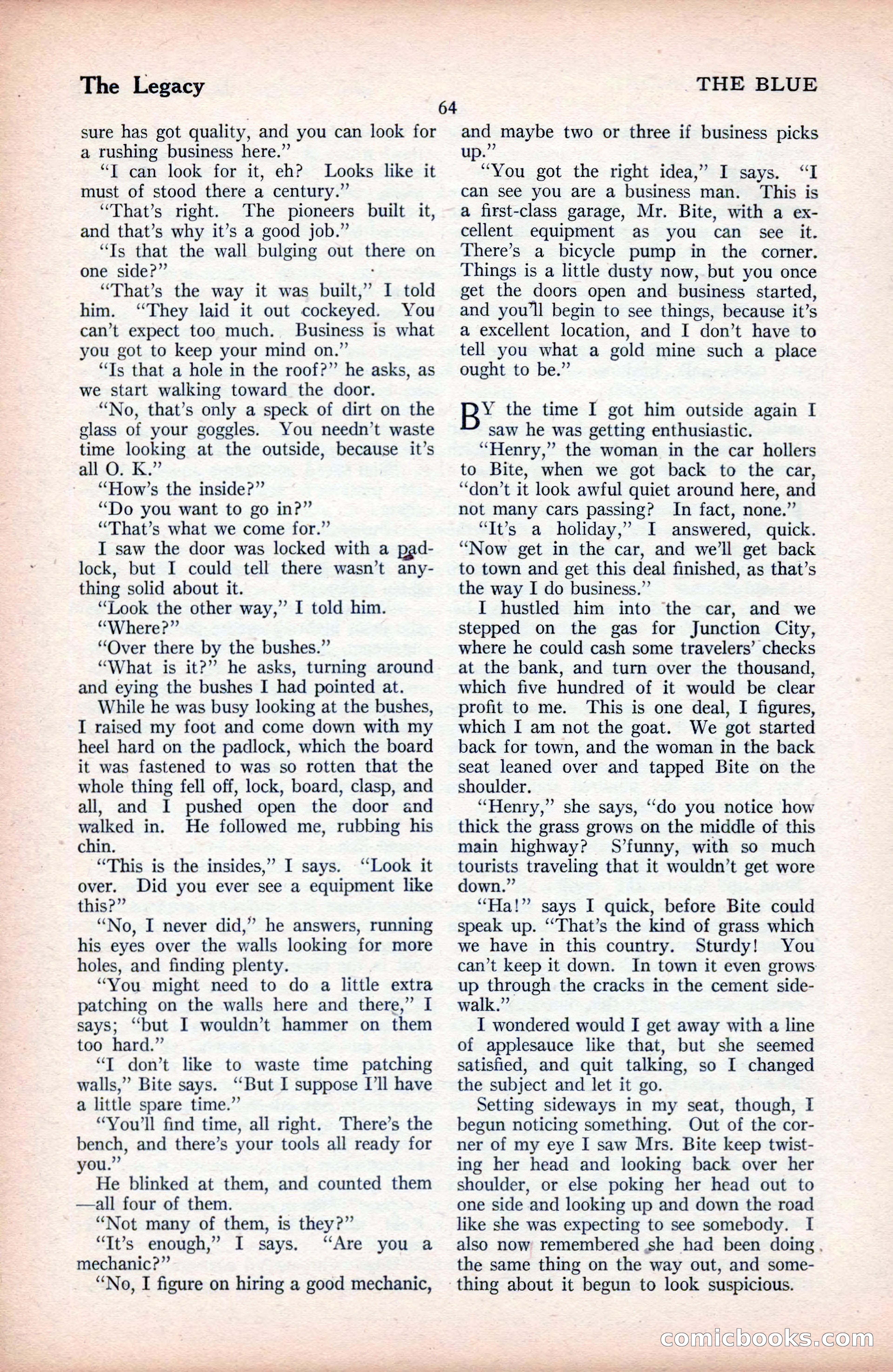 The Blue Book Magazine, September 1925 — page 66 of 208