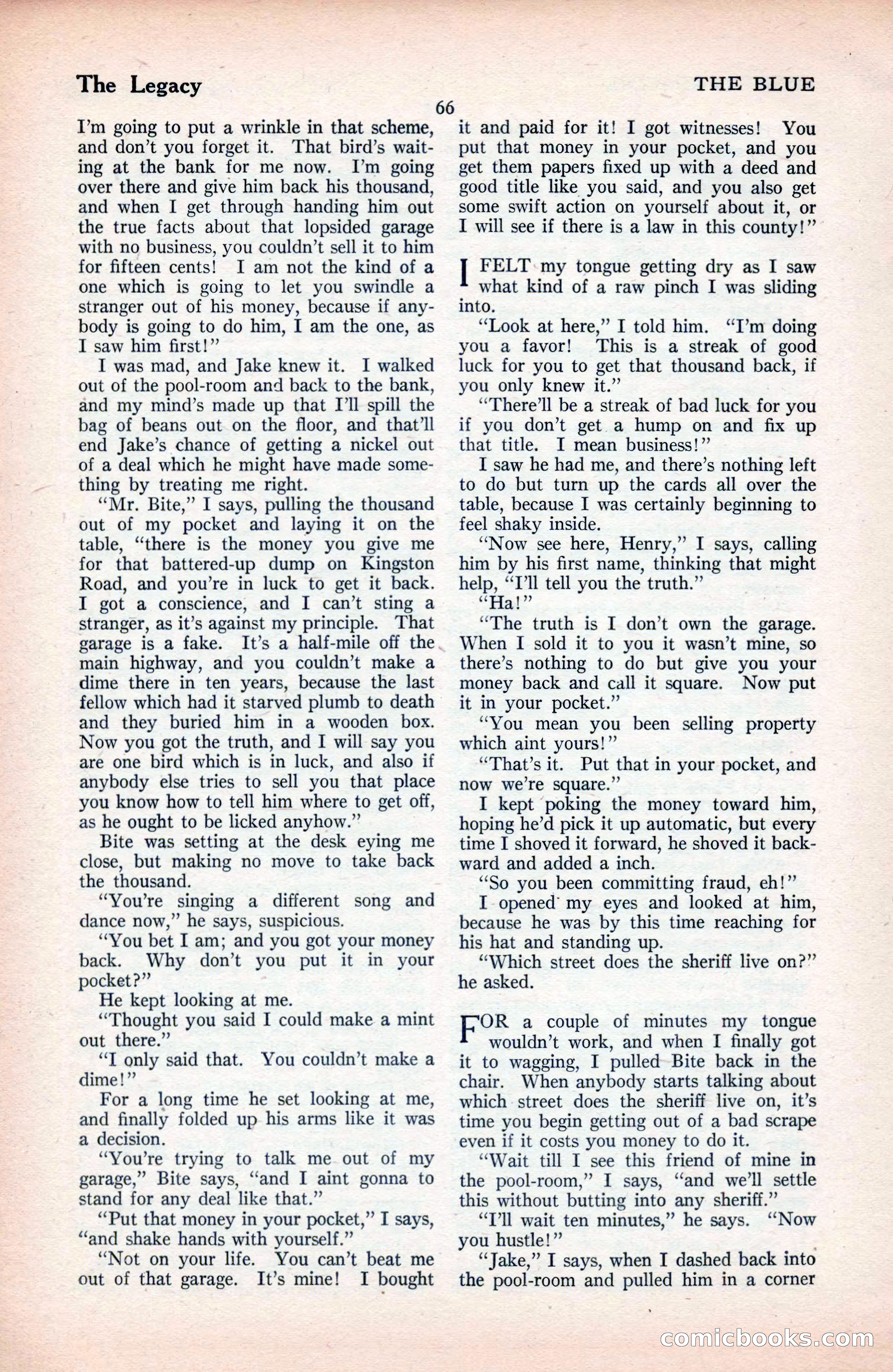 The Blue Book Magazine, September 1925 — page 68 of 208