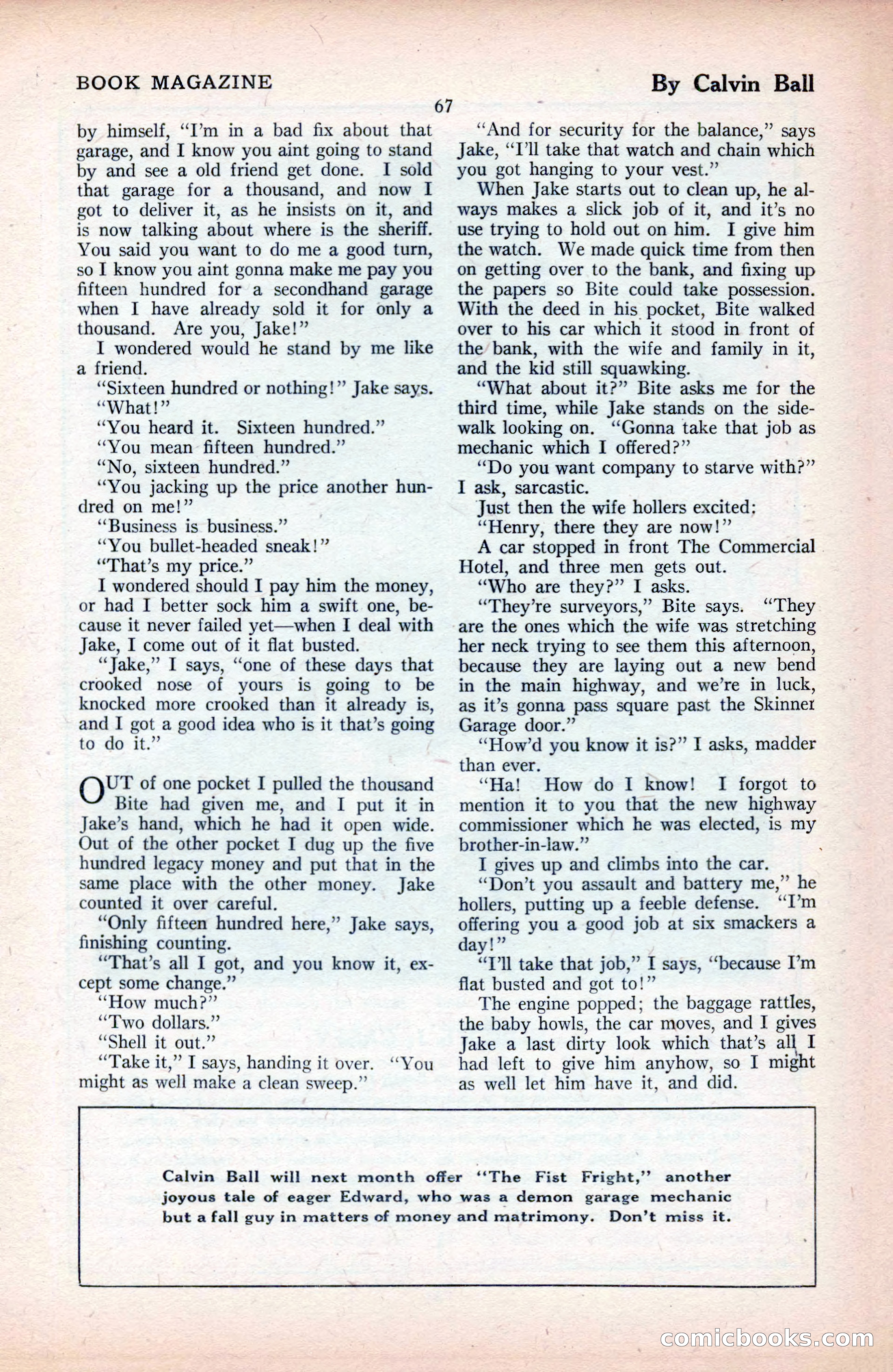 The Blue Book Magazine, September 1925 — page 69 of 208