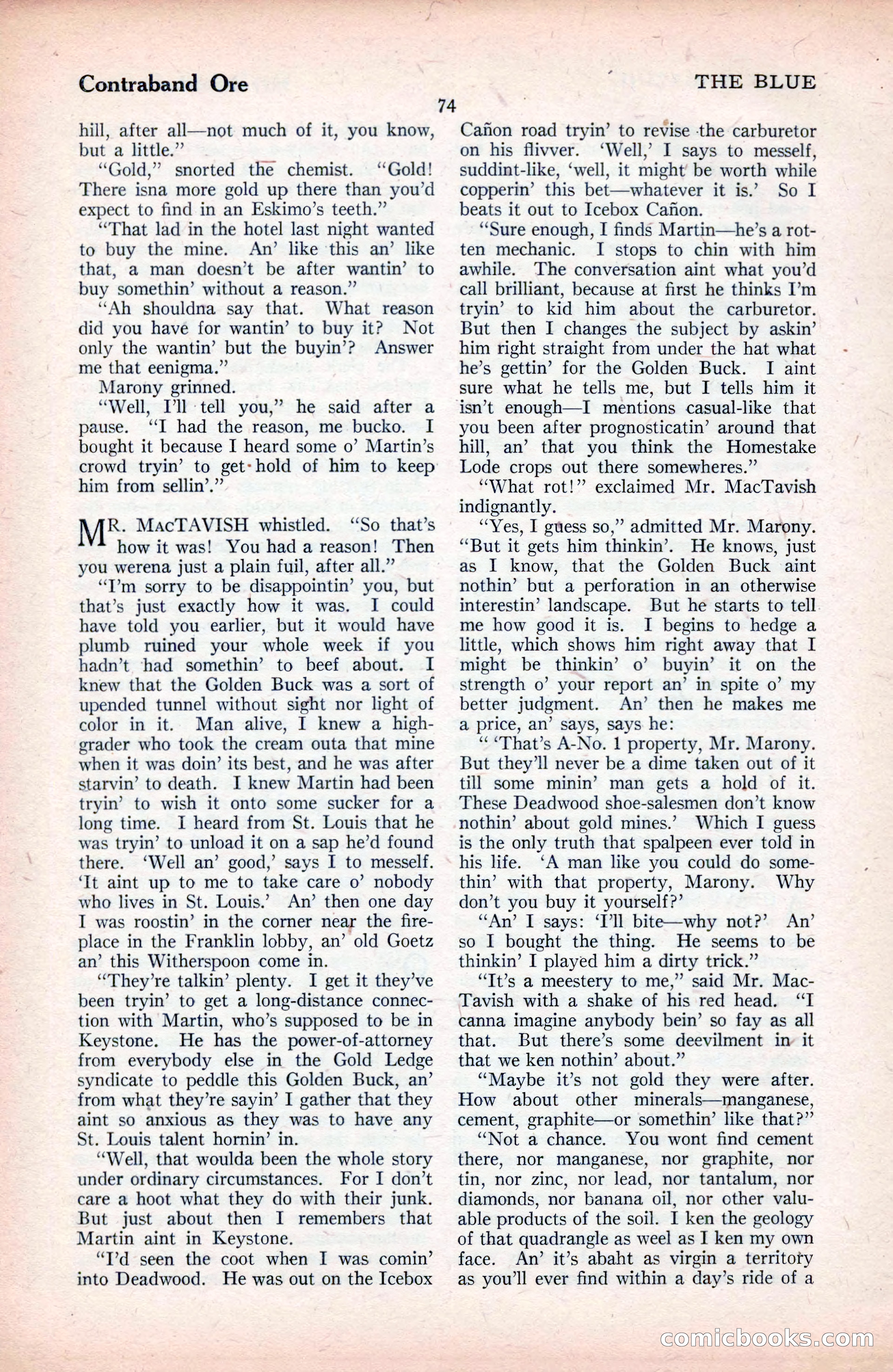 The Blue Book Magazine, September 1925 — page 76 of 208