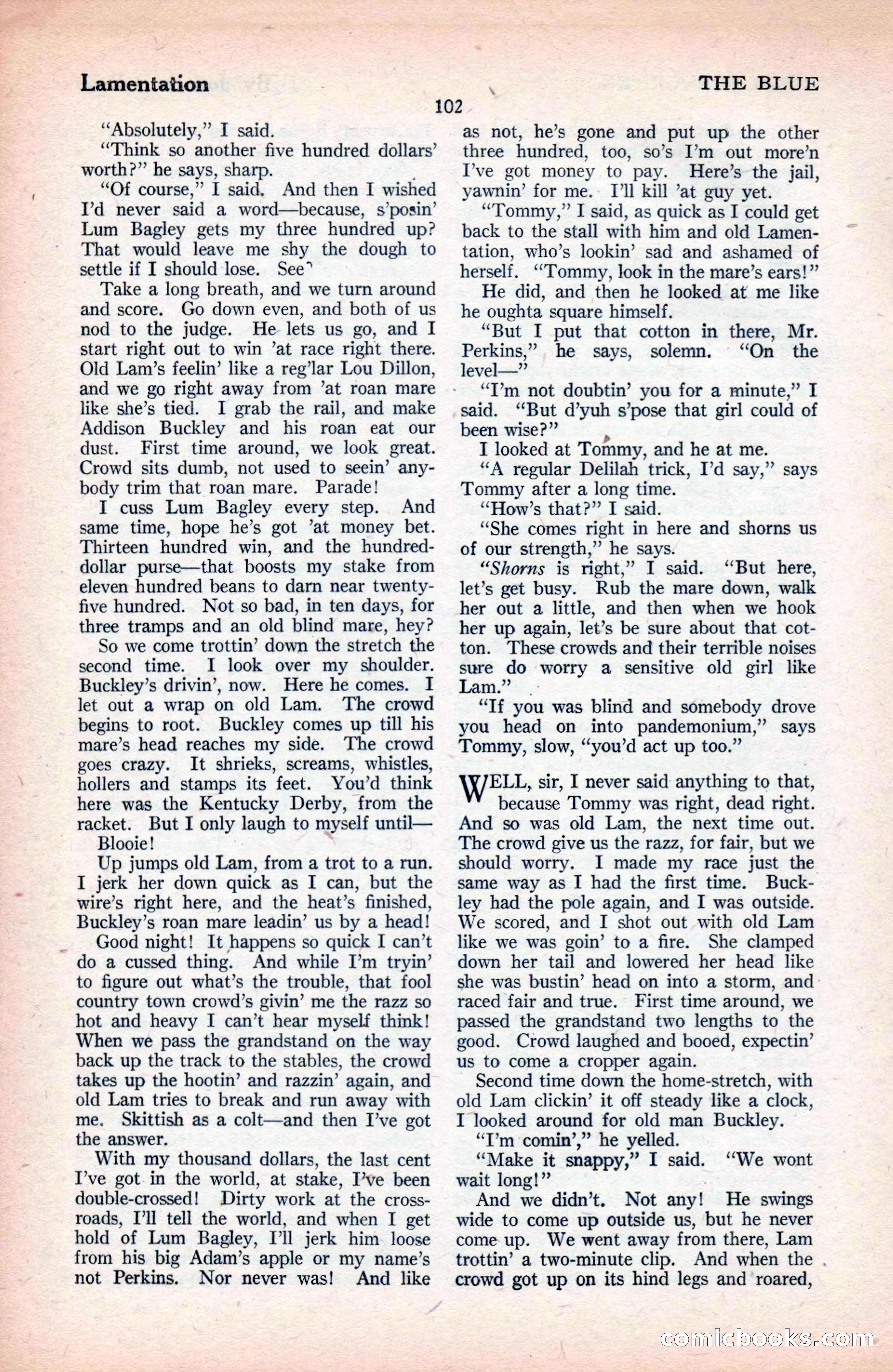 The Blue Book Magazine, September 1925 — page 104 of 208