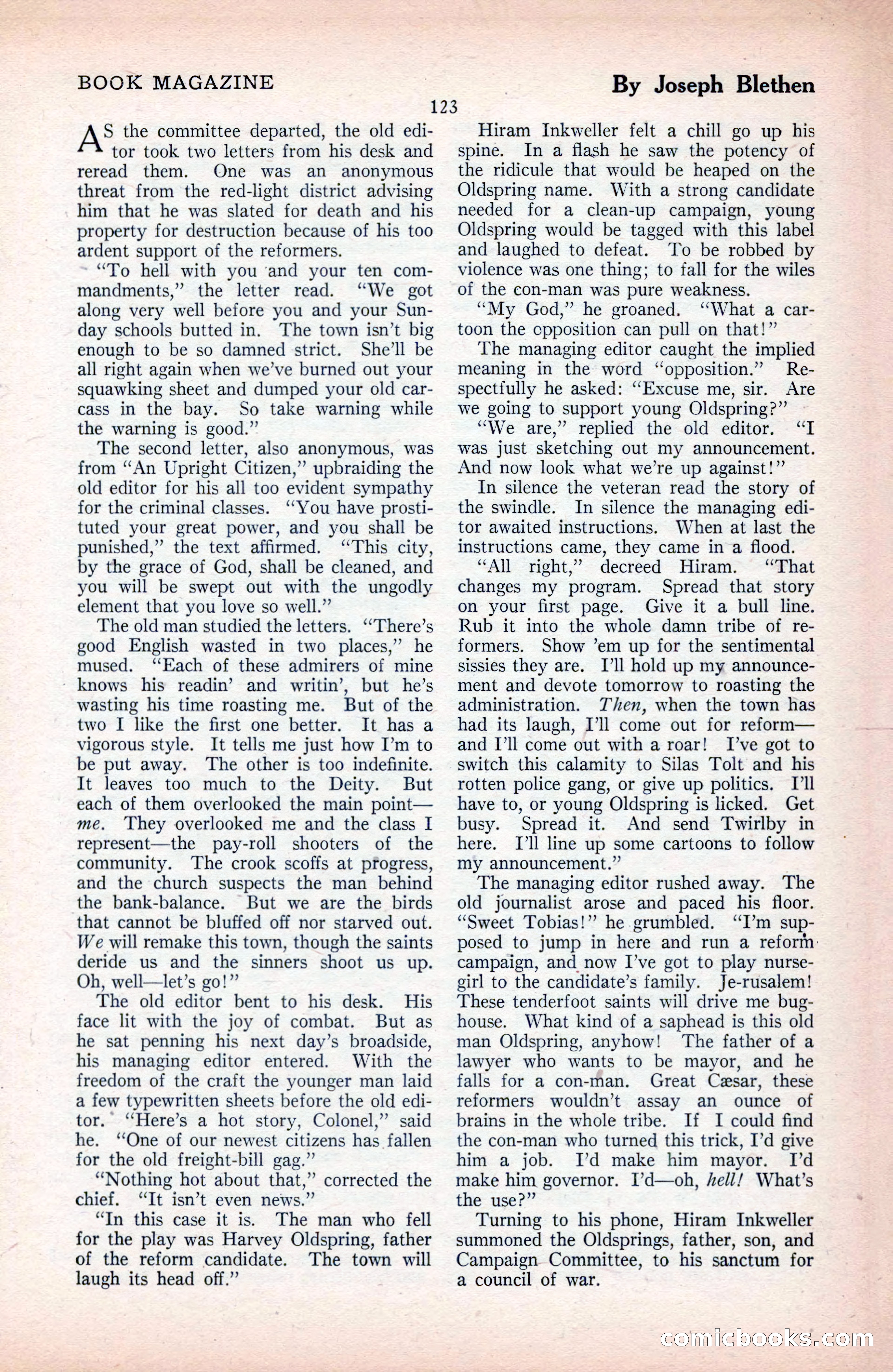 The Blue Book Magazine, September 1925 — page 125 of 208