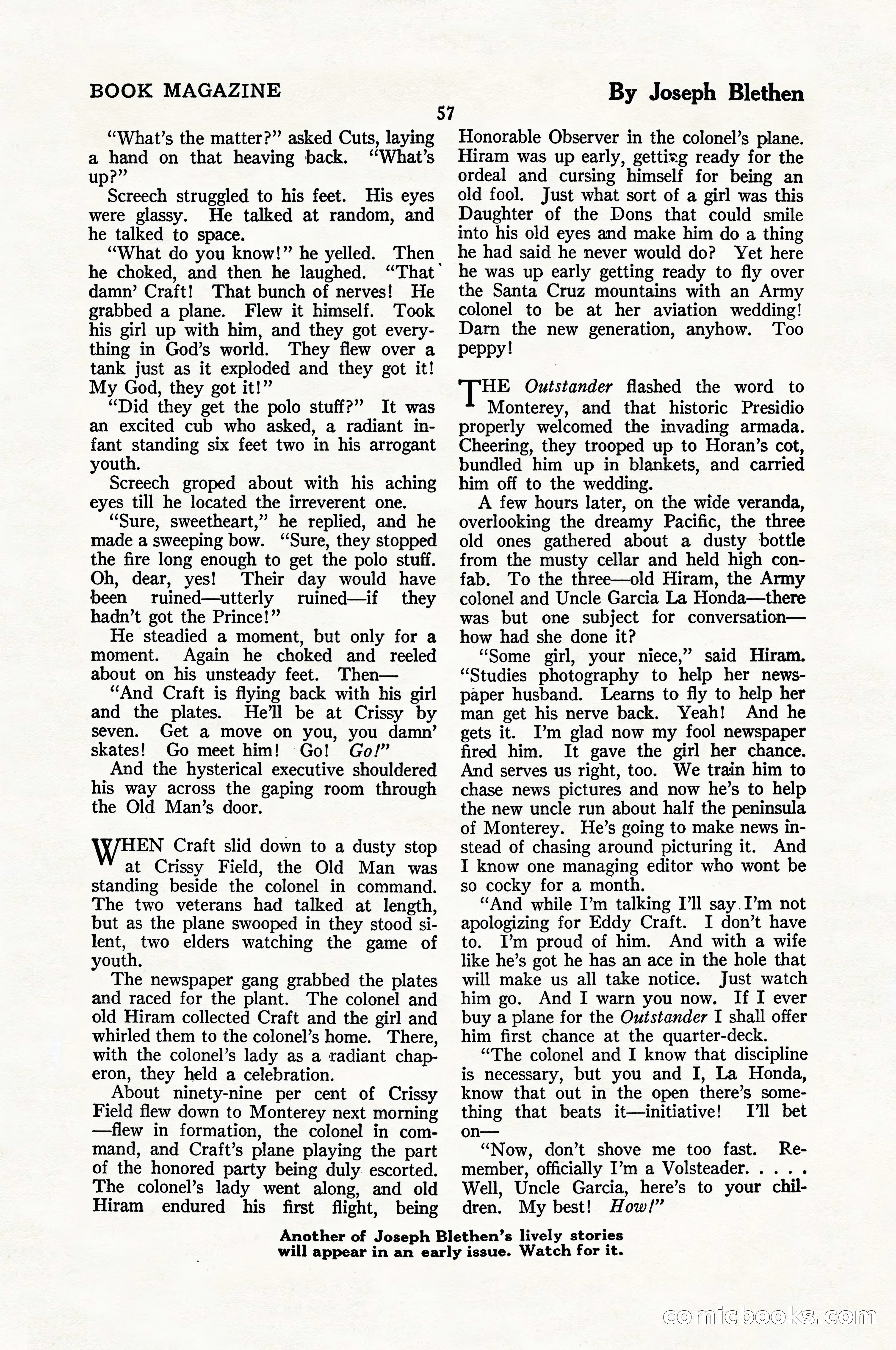 The Blue Book Magazine, January 1926 — page 59 of 208