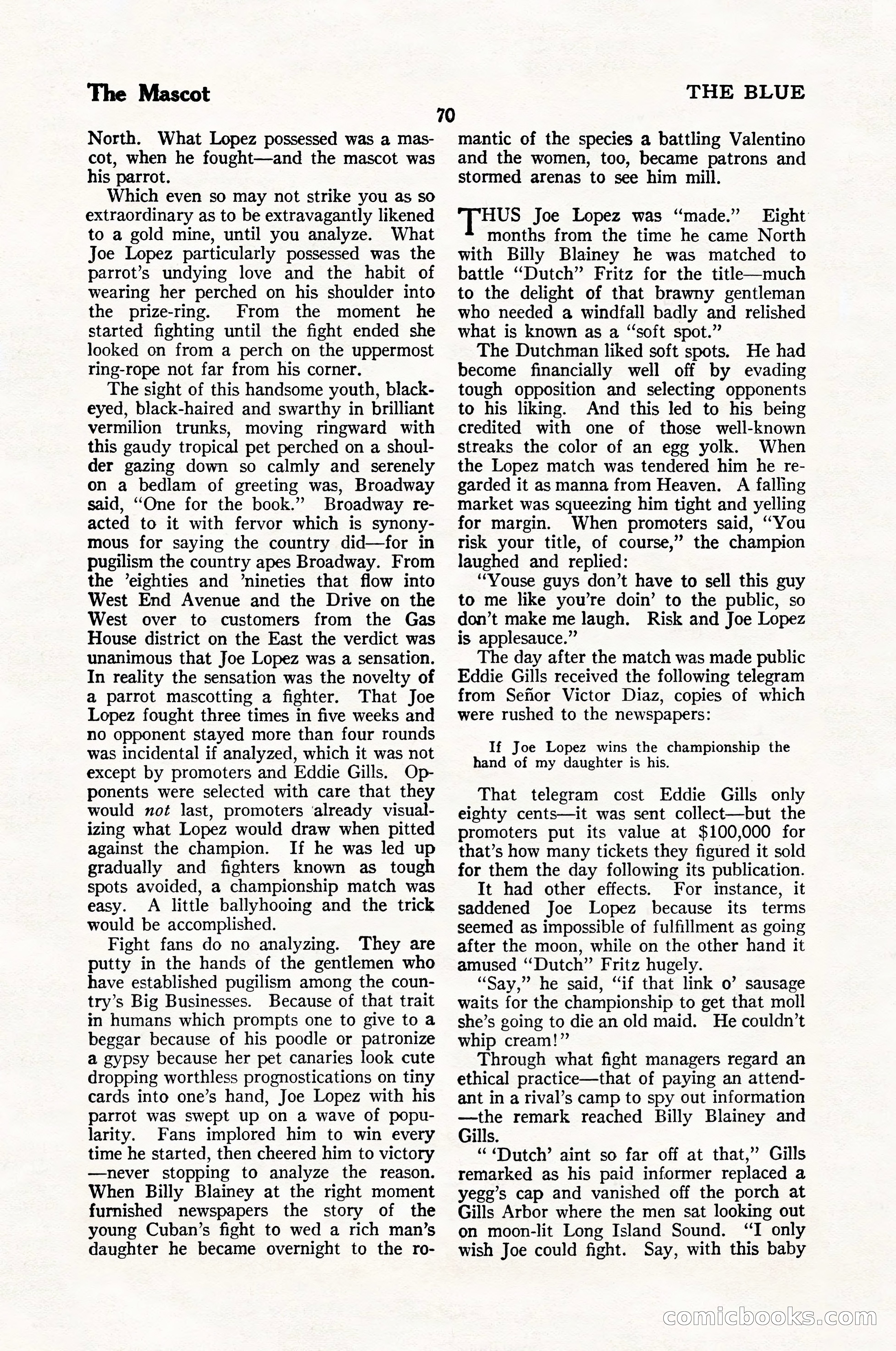 The Blue Book Magazine, January 1926 — page 72 of 208