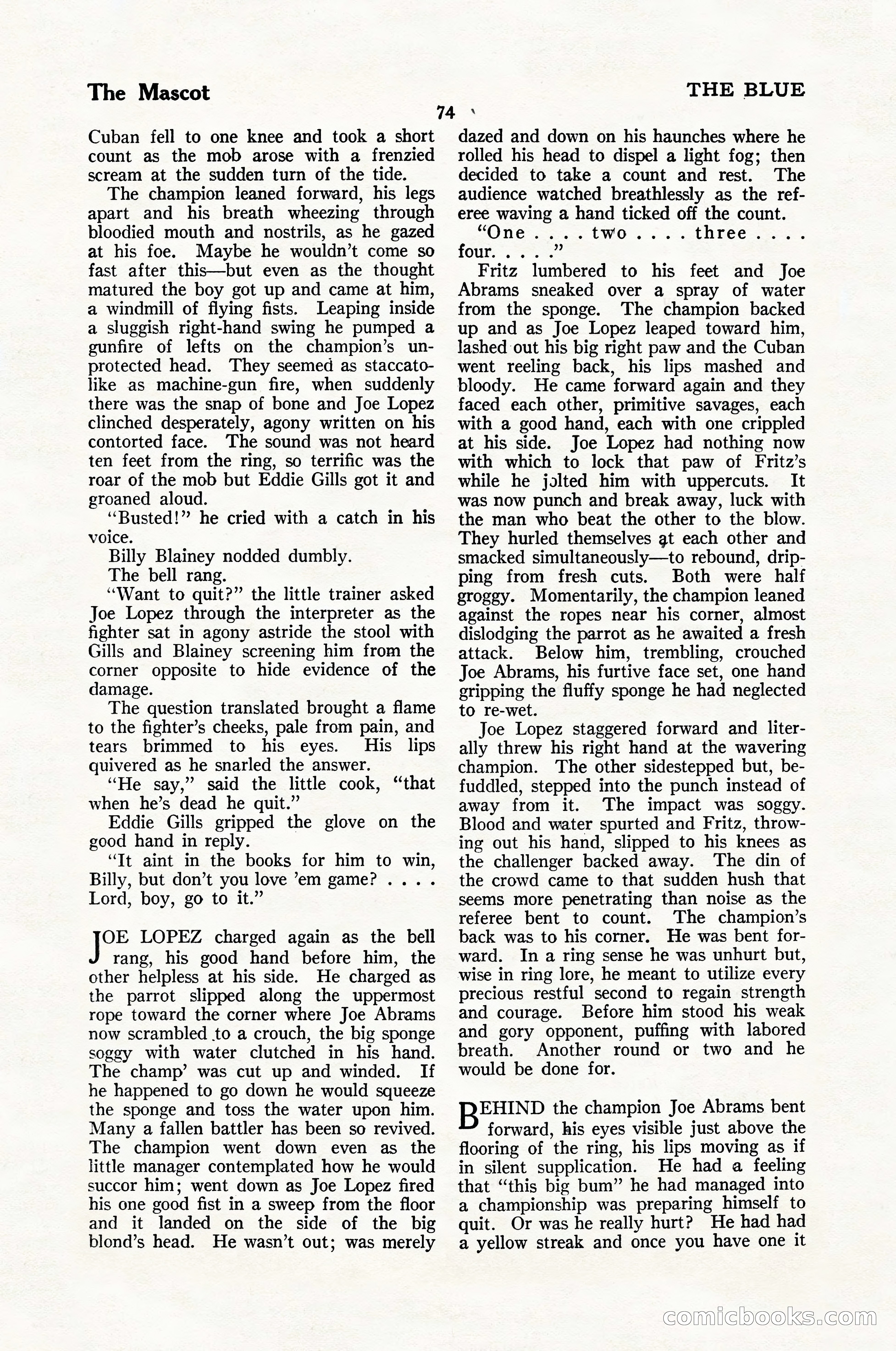 The Blue Book Magazine, January 1926 — page 76 of 208