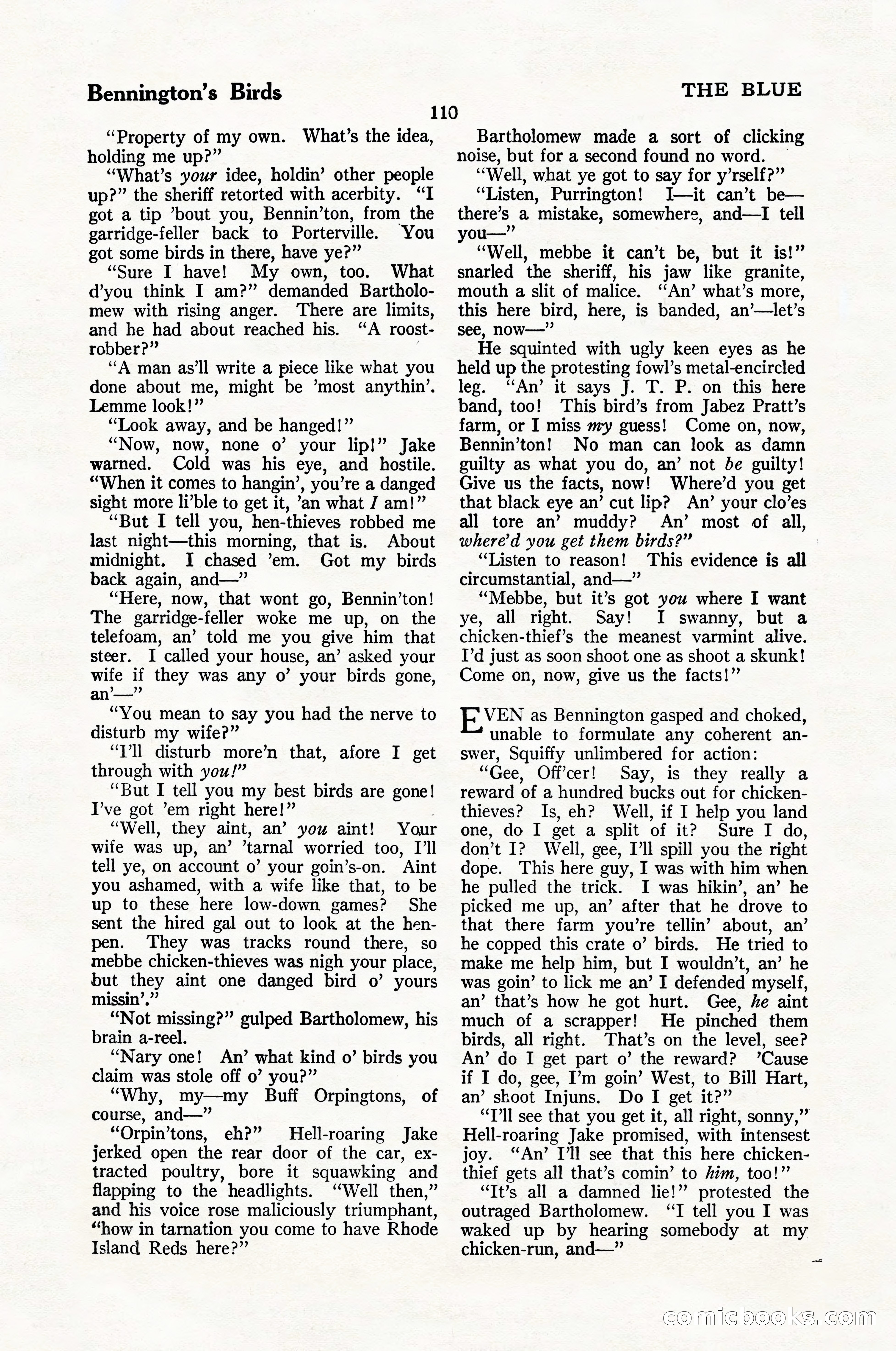 The Blue Book Magazine, January 1926 — page 112 of 208