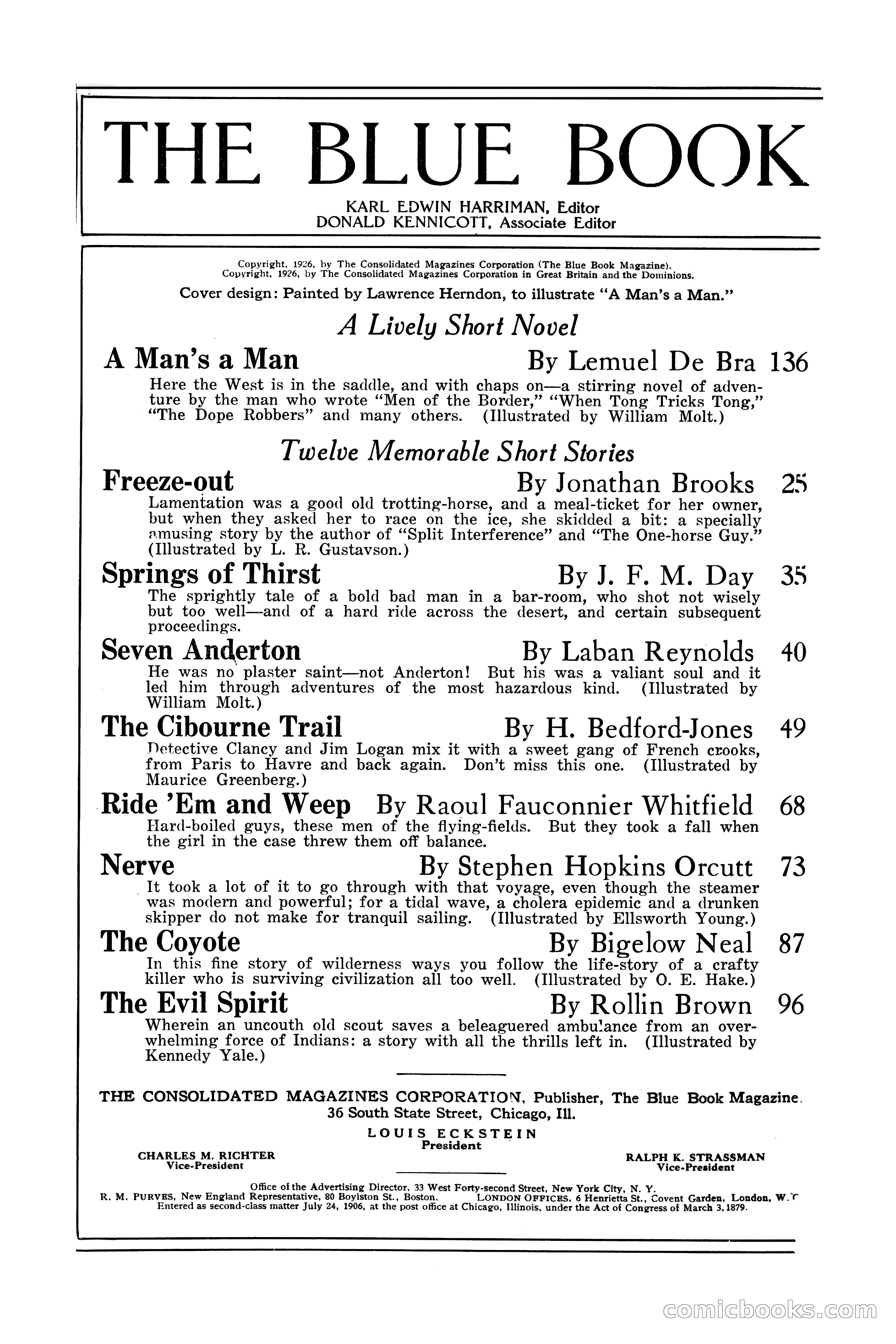 The Illustrated Blue Book Magazine, July 1926 — page 4 of 204