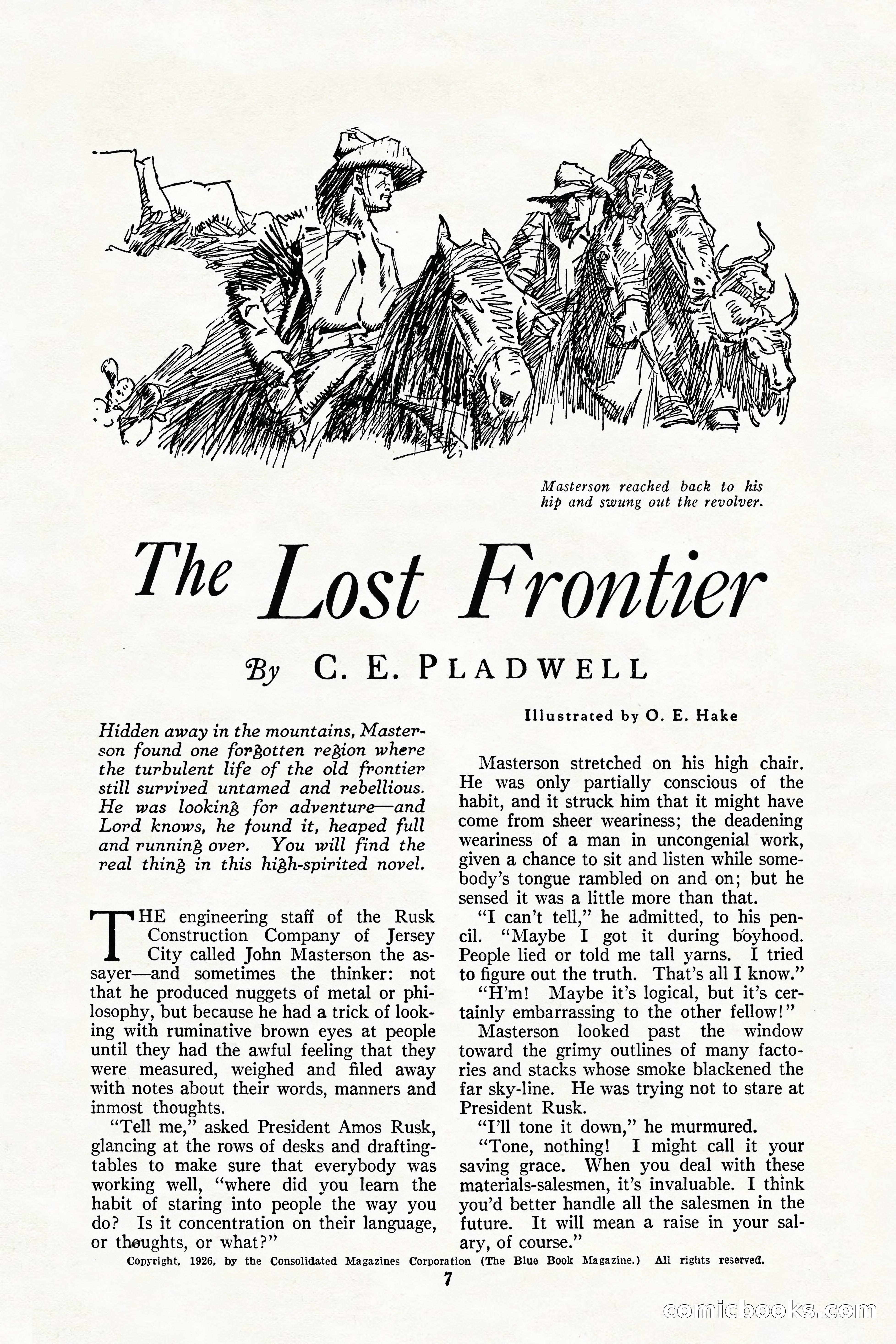 The Illustrated Blue Book Magazine, July 1926 — page 9 of 204