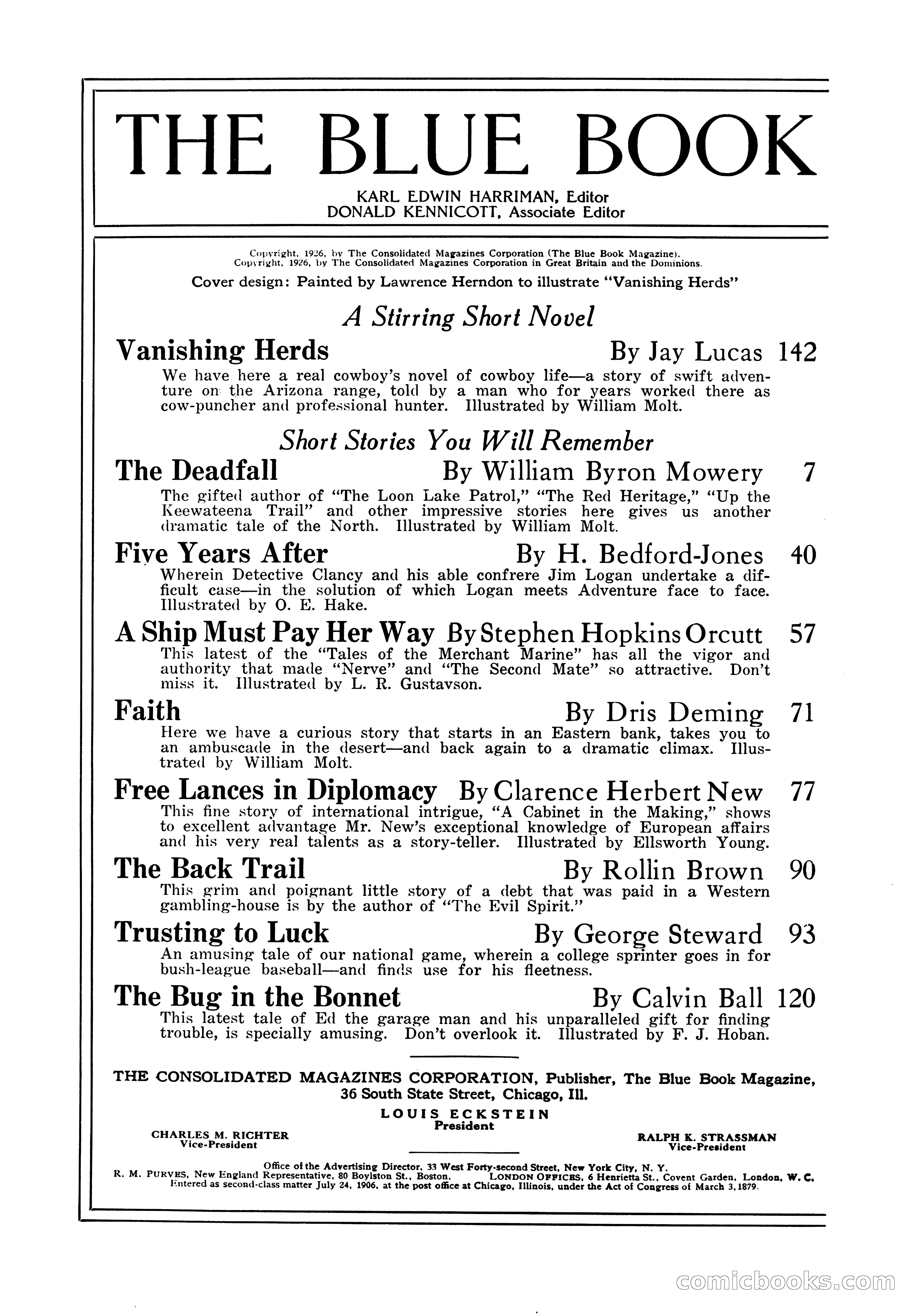 The Illustrated Blue Book Magazine, September 1926 — page 4 of 208
