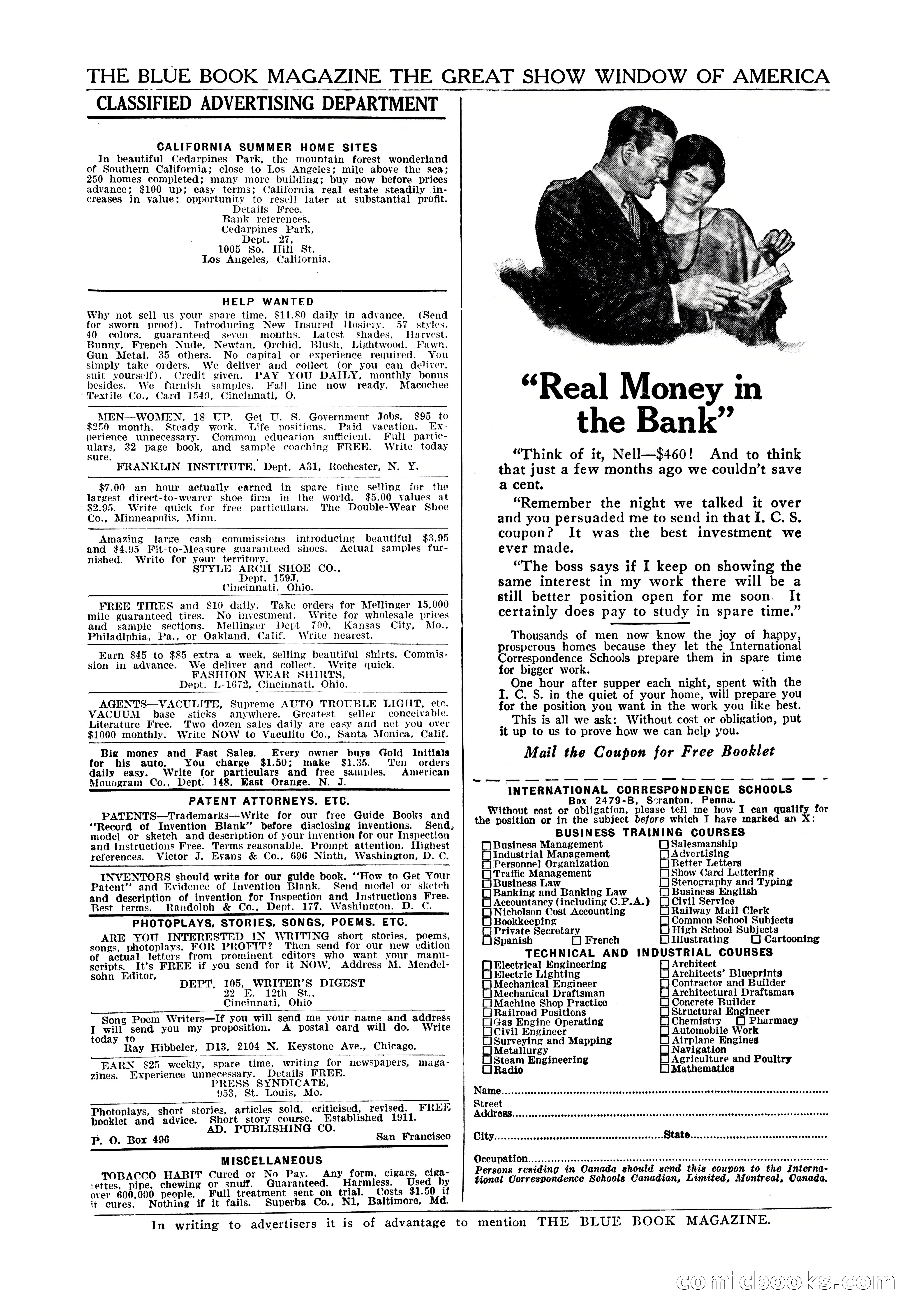 The Illustrated Blue Book Magazine, September 1926 — page 201 of 208