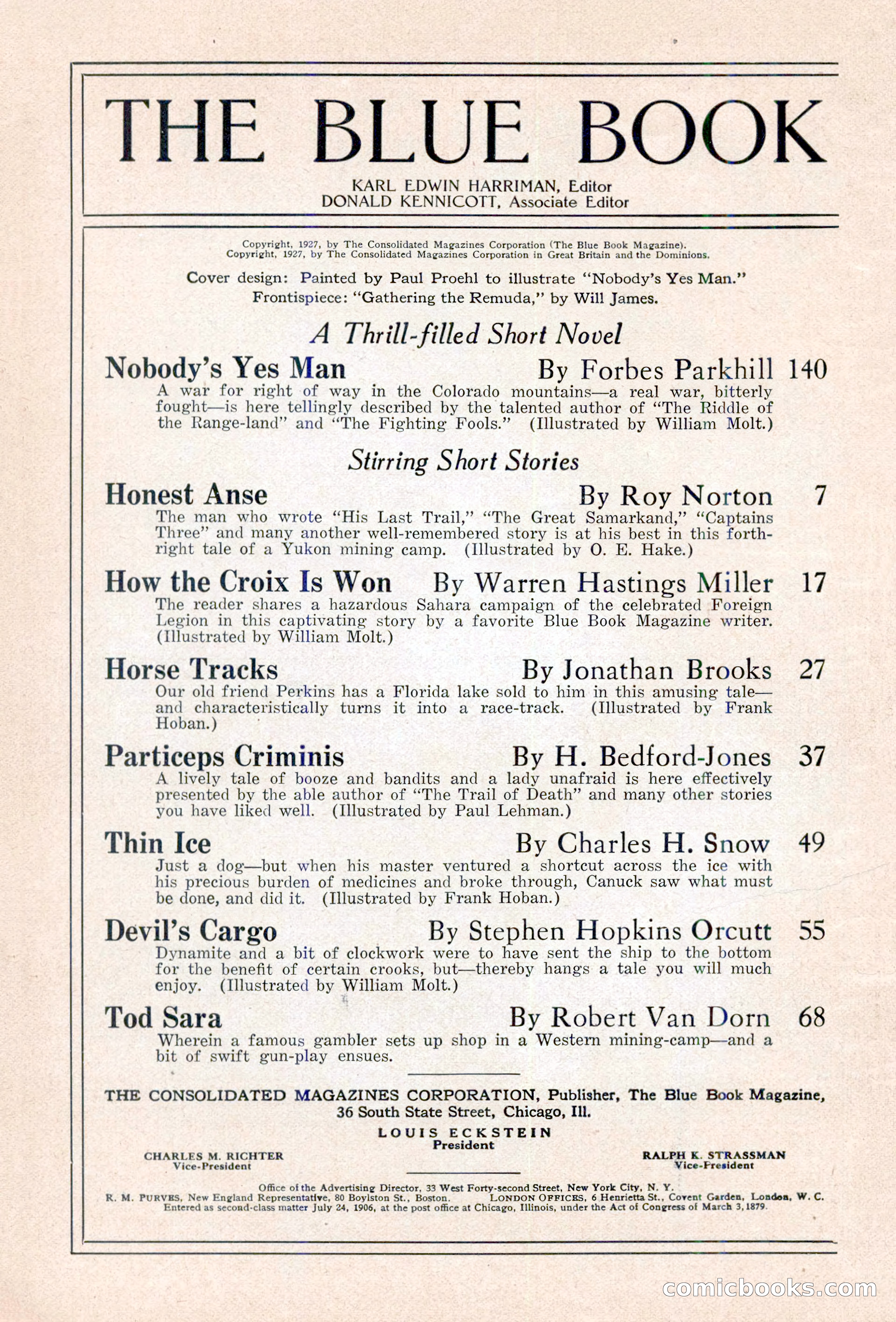 The Illustrated Blue Book Magazine, April 1927 — page 4 of 208