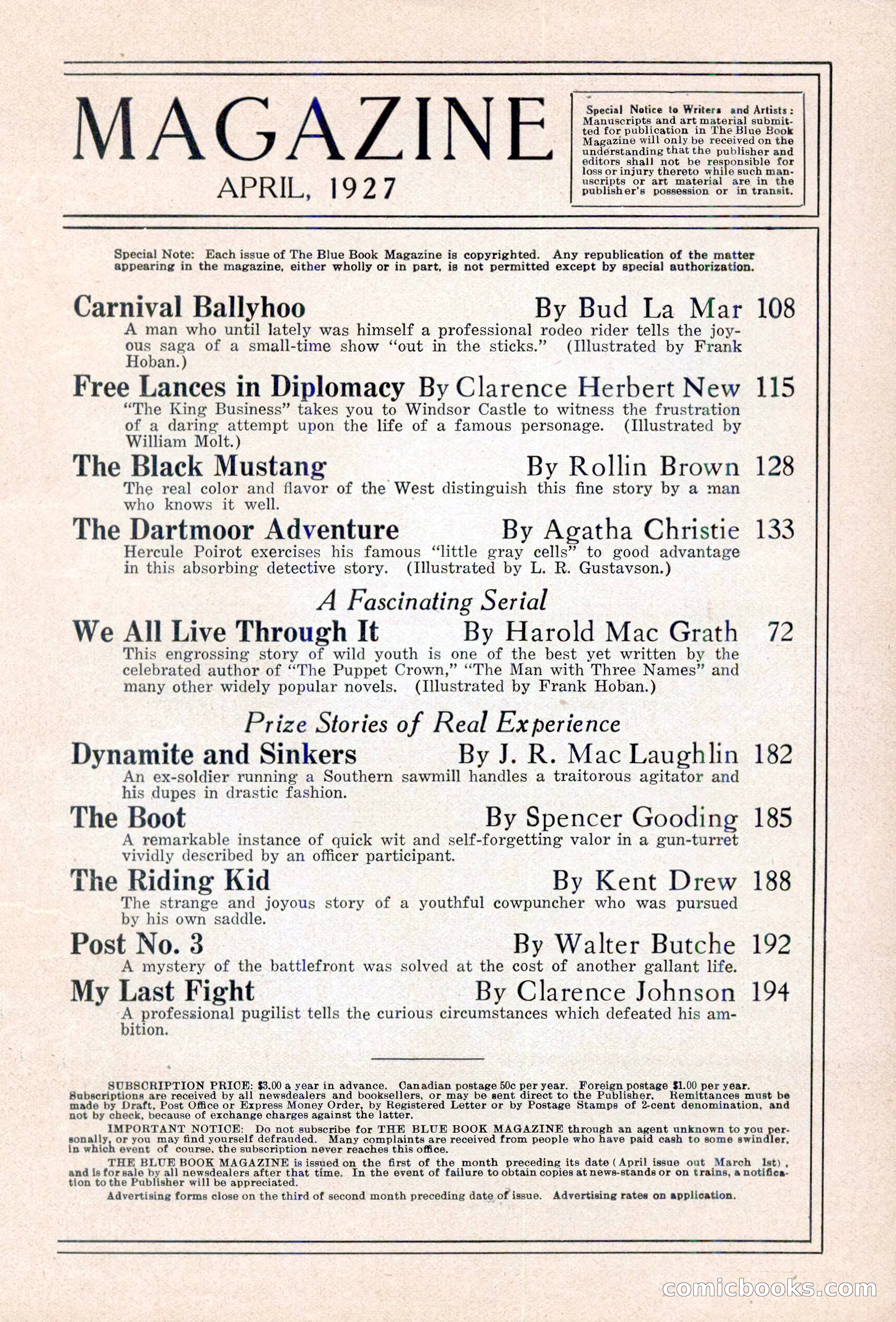 The Illustrated Blue Book Magazine, April 1927 — page 5 of 208
