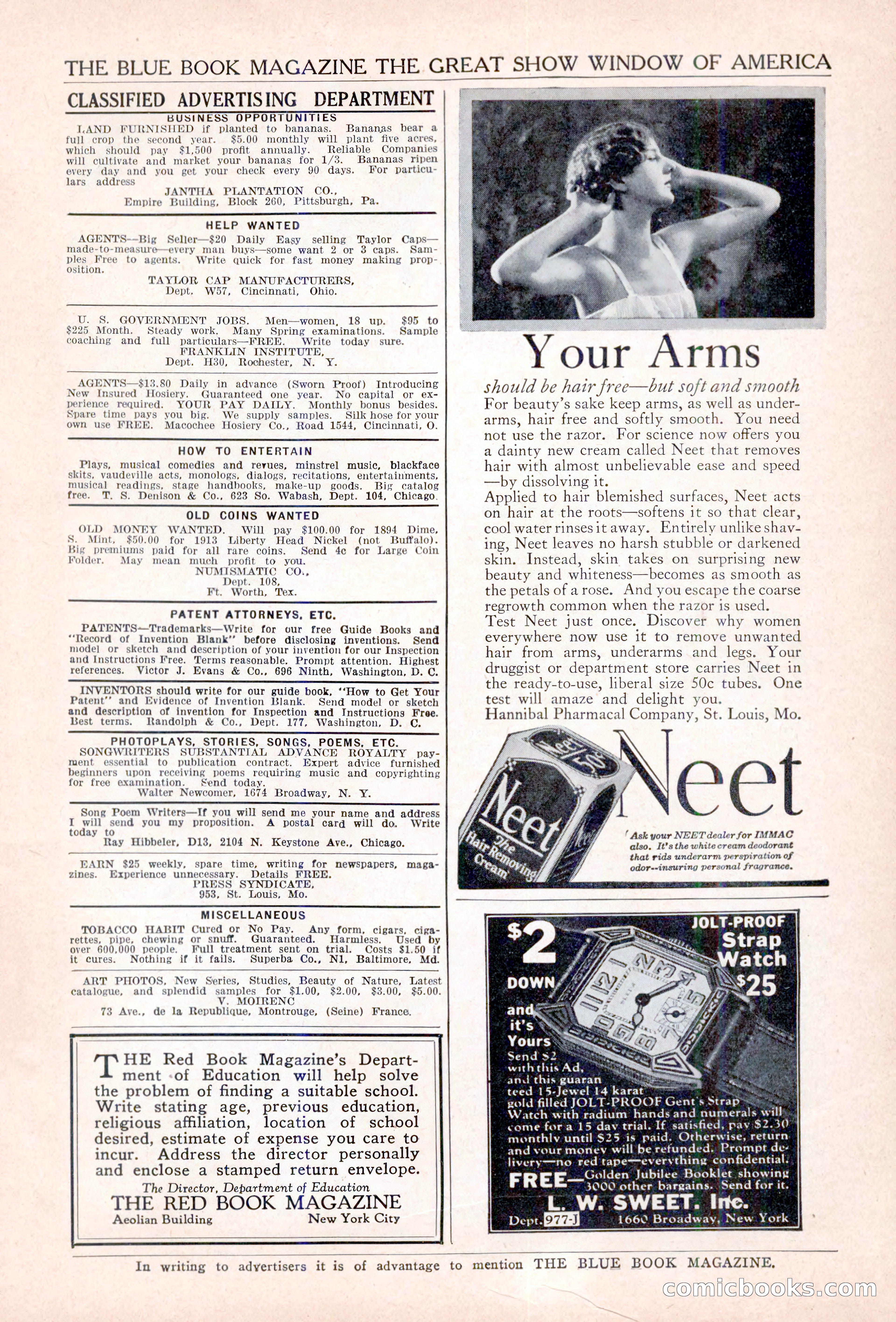 The Illustrated Blue Book Magazine, April 1927 — page 205 of 208