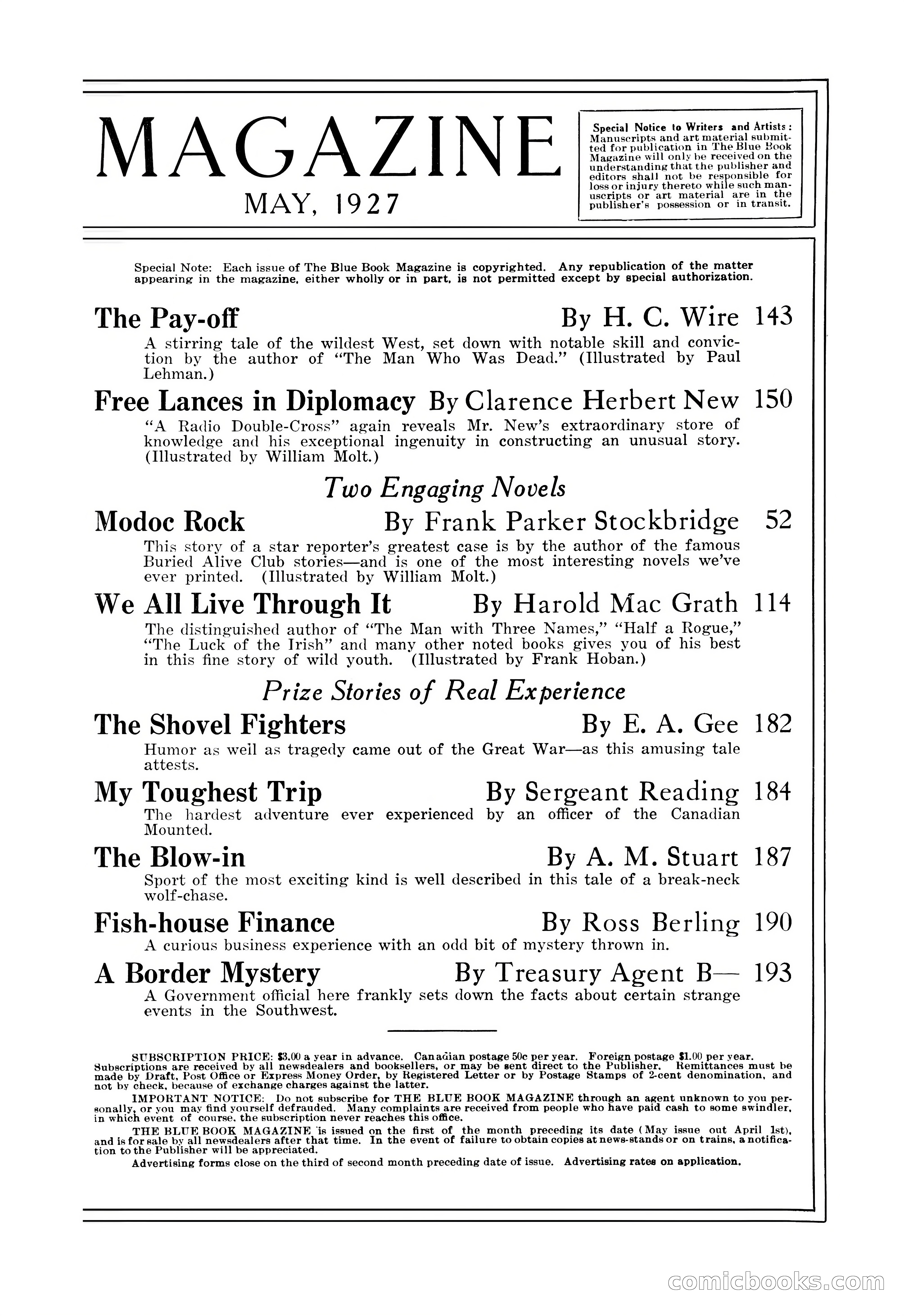 The Illustrated Blue Book Magazine, May 1927 — page 5 of 208