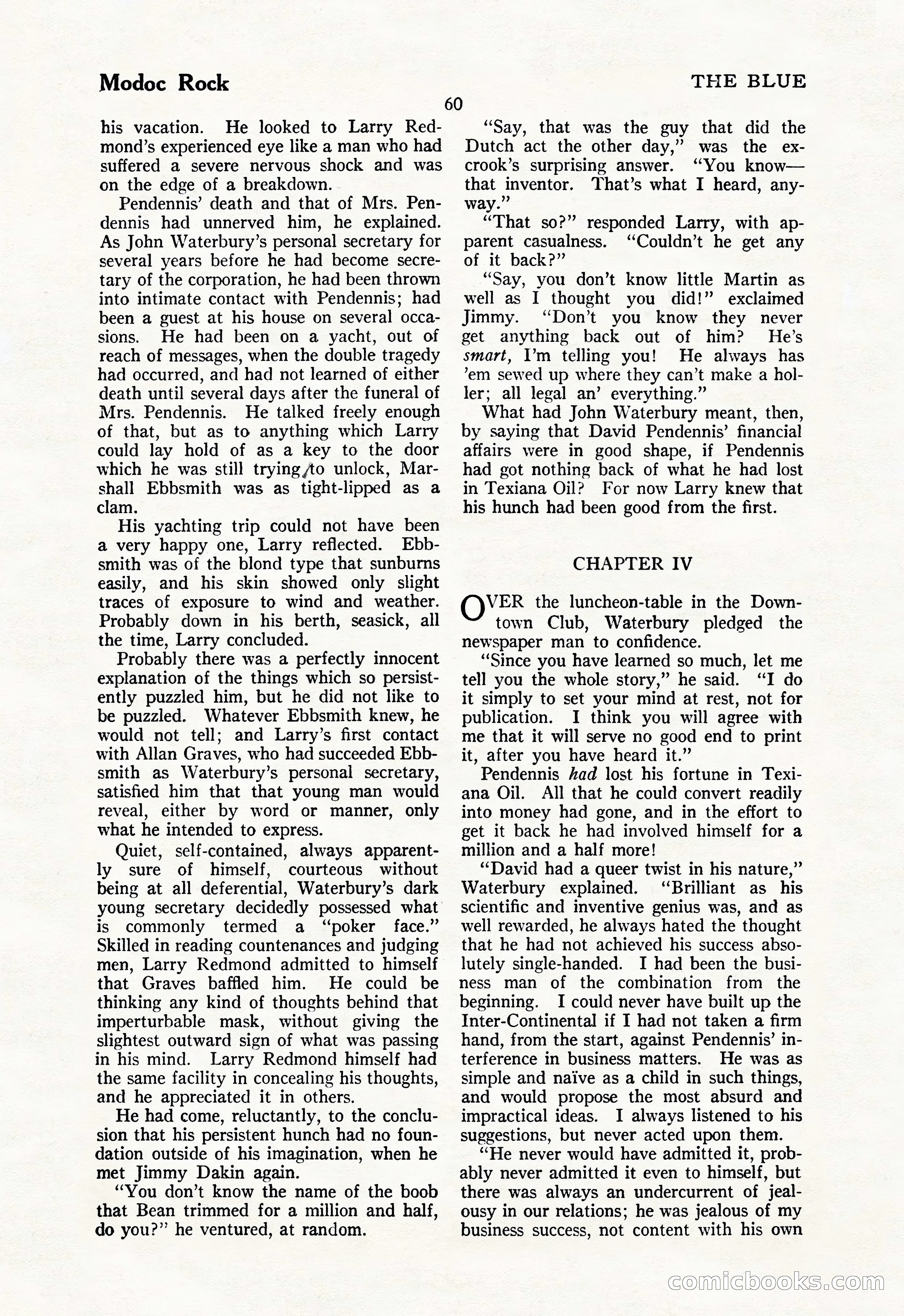 The Illustrated Blue Book Magazine, May 1927 — page 62 of 208