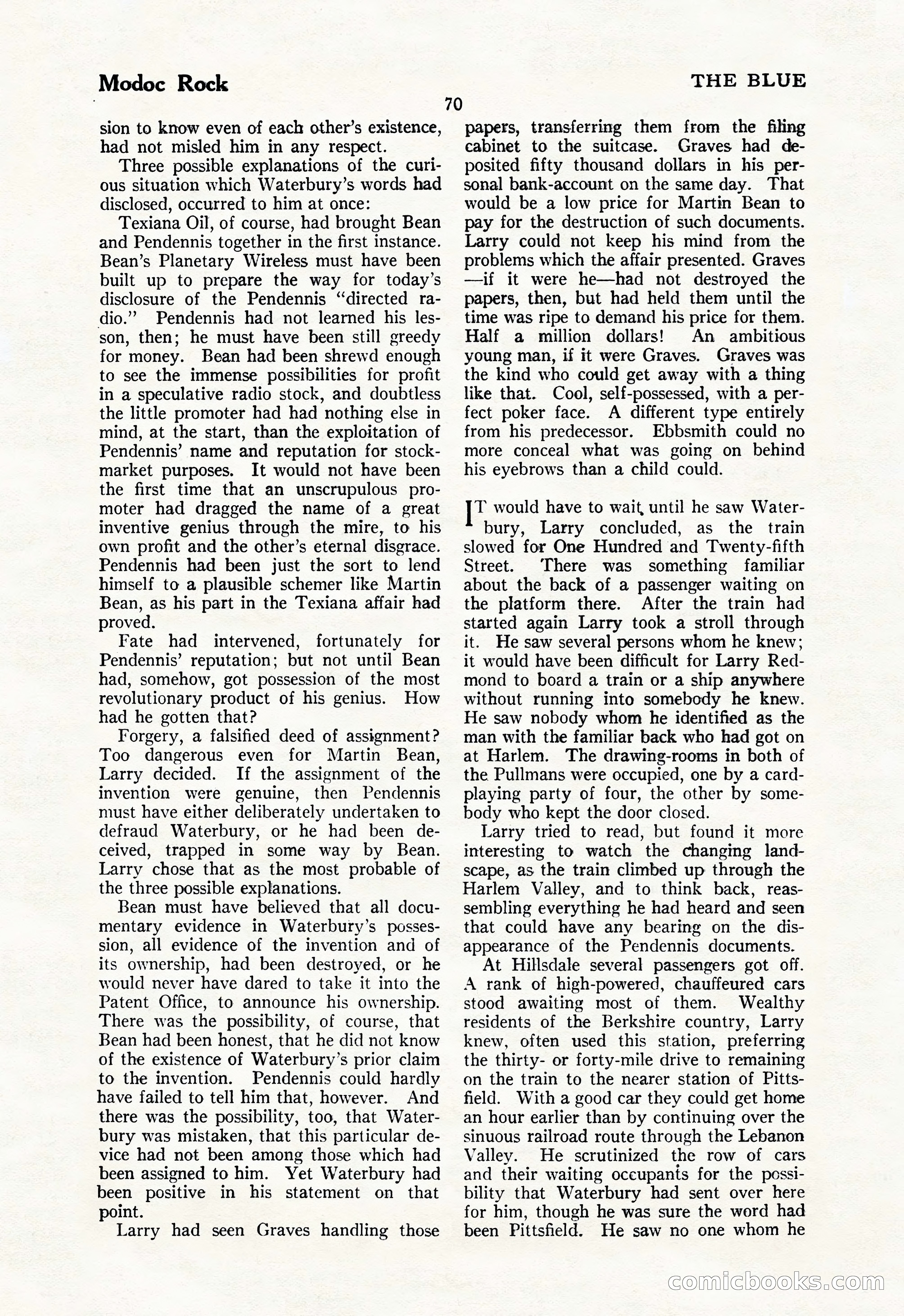 The Illustrated Blue Book Magazine, May 1927 — page 72 of 208